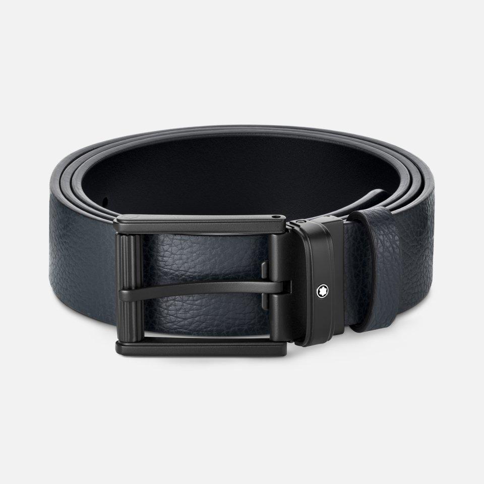 M LOCK 4810 buckle grainy black 35 mm leather belt - Luxury Belts