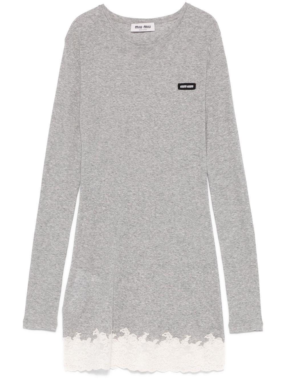 ワンピース Miu Miu Grey Velour Mini Dress Mini dress Miu Miu Grey size 42 IT in Cotton - 39072948