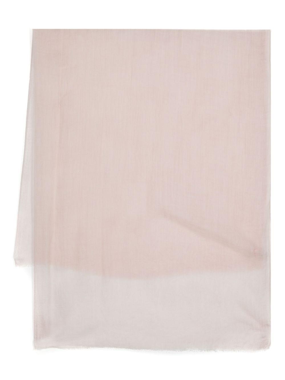 Faliero Sarti ombré-effect frayed scarf - Orange