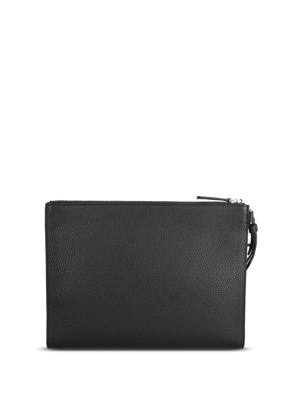 Balenciaga Leather Zipped Pouch in Black for Men Lyst