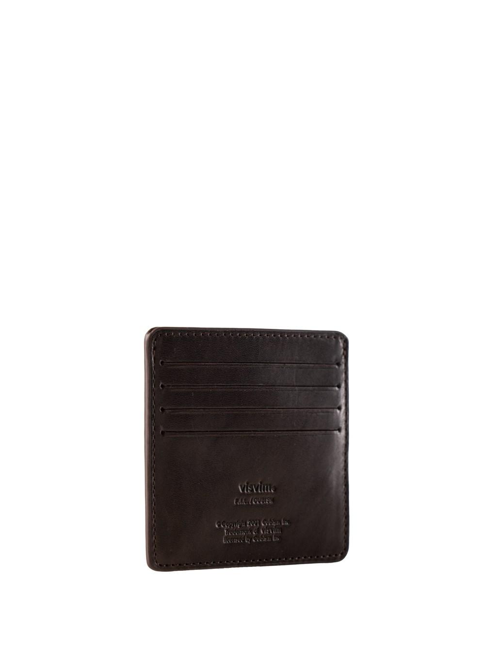 Visvim Leather Card Case in Purple for Men | Lyst