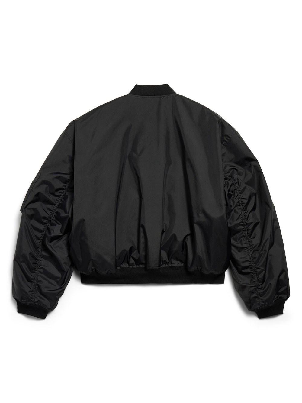 Balenciaga Large Fit Bomber Jacket With Uniform Patch Clothing in