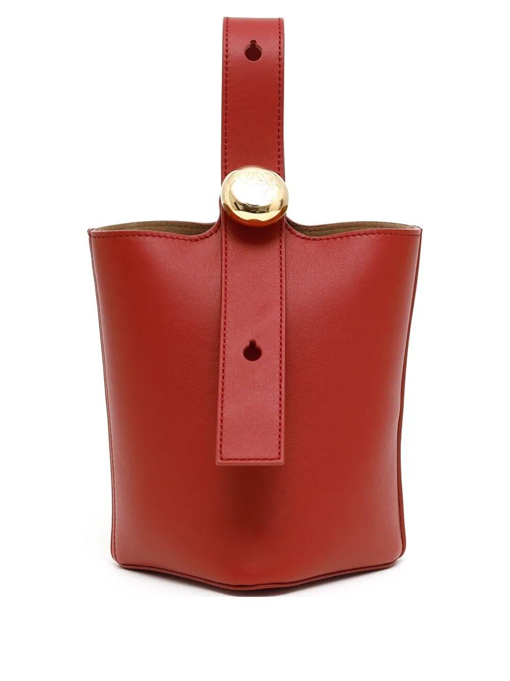 Loewe Smooth Leather Mini Pebble Bucket Bags in Red | Lyst Loewe Smooth Leather Mini Pebble Bucket Bags in Red | Lyst