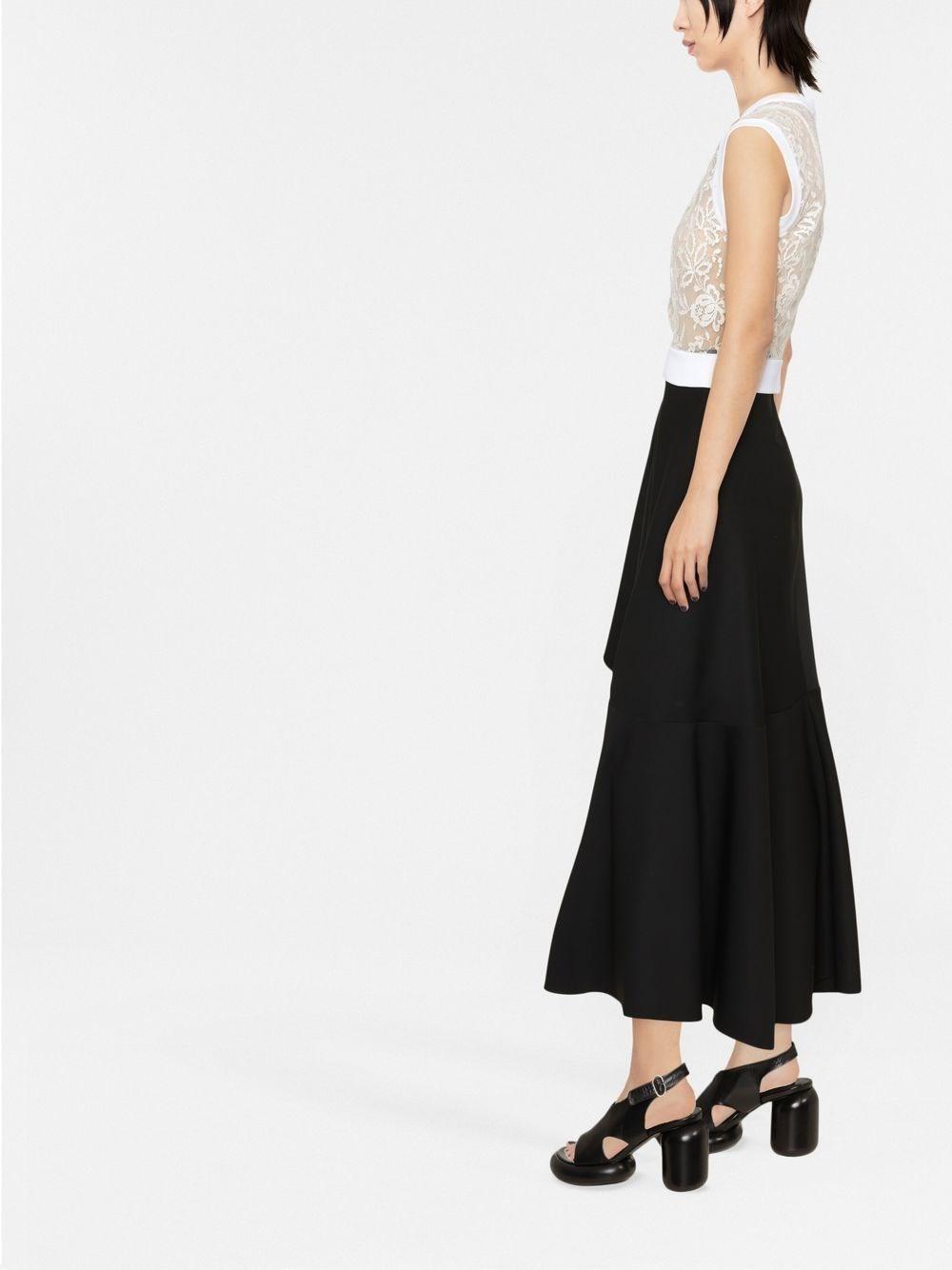 Alexander McQueen Wool Skirt in Black | Lyst