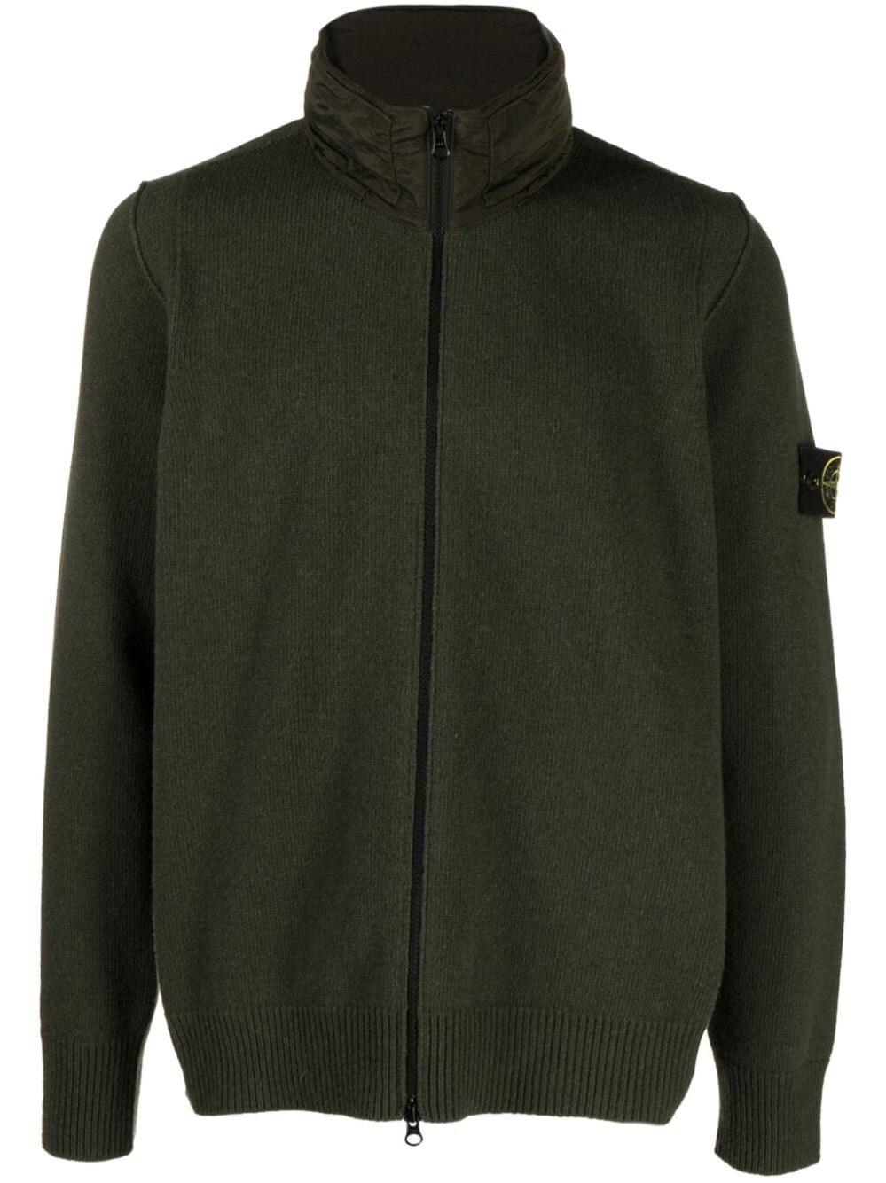 Stone island zip hot sale cardigan