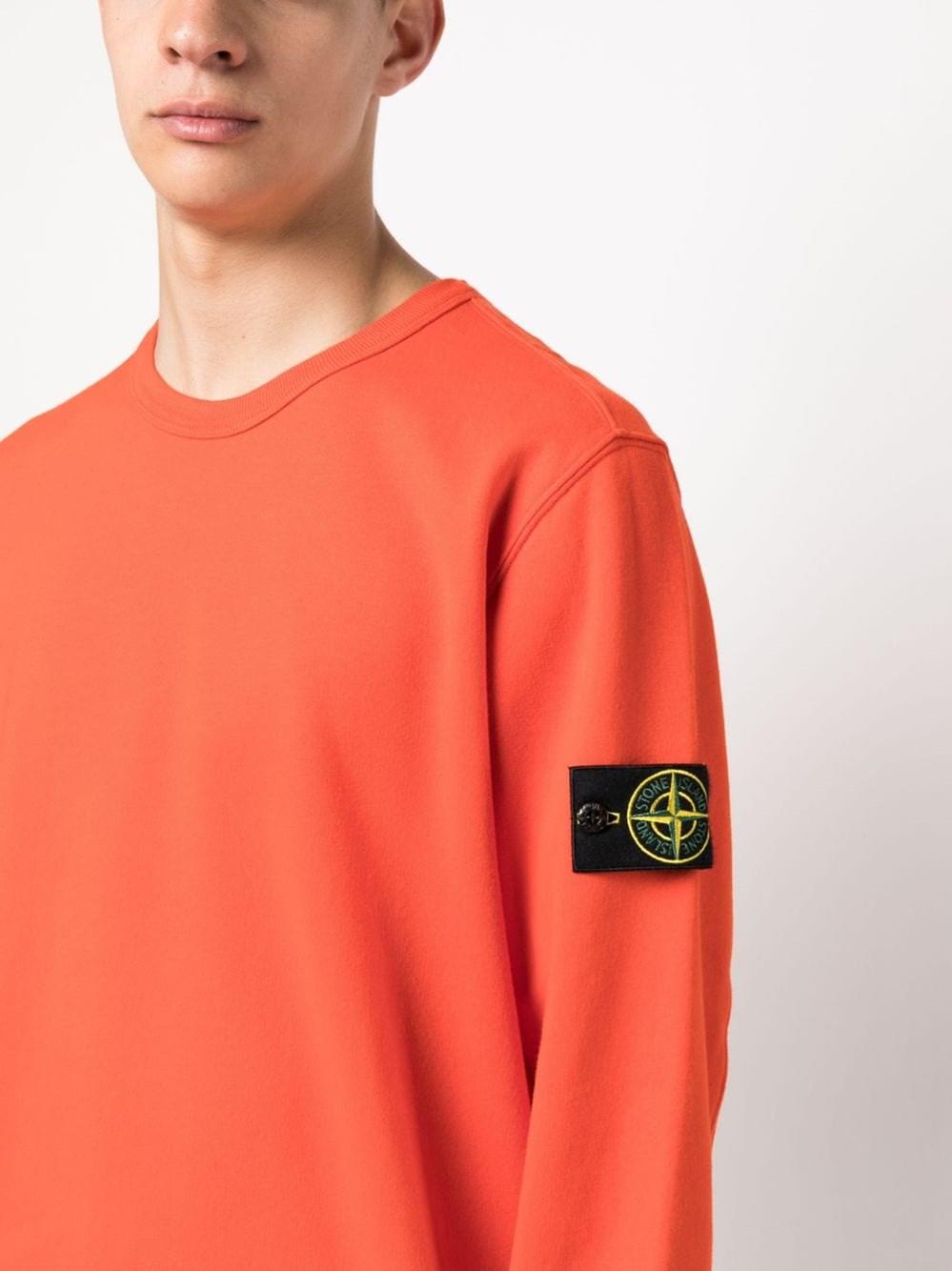 Stone island sweater sales orange