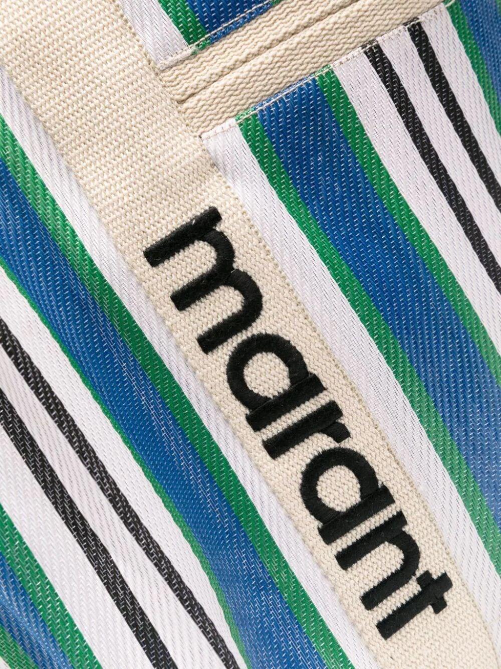 【ISABEL MARANT】DARWEN Stripe Logo Tote Bag Blue 22559799_52526665_322.jpg