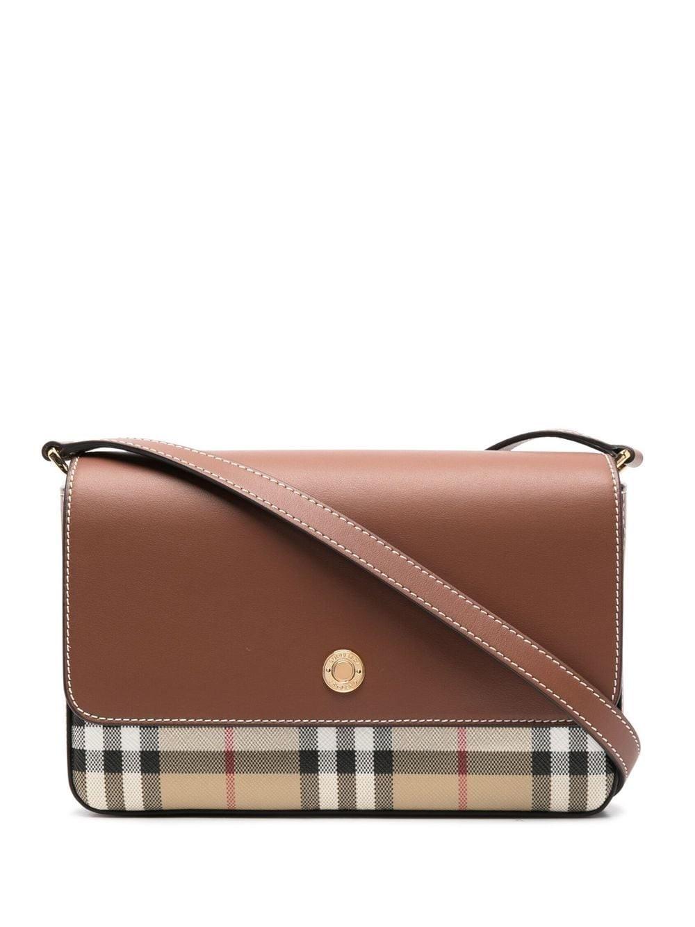 Burberry New Hampshire Vintage Check Canvas & Leather Crossbody