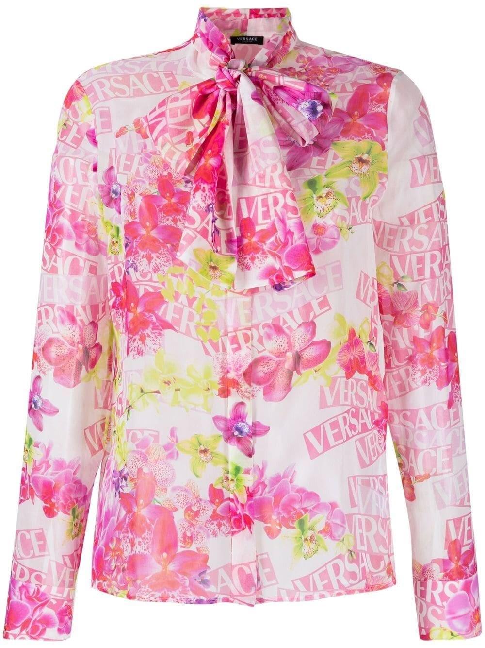 Versace print blouse discount