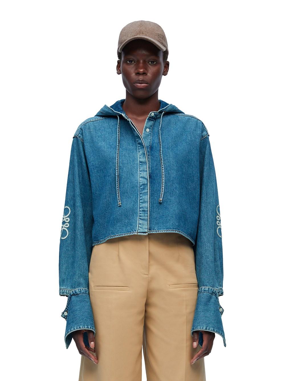 Loewe cropped denim jacket cheap