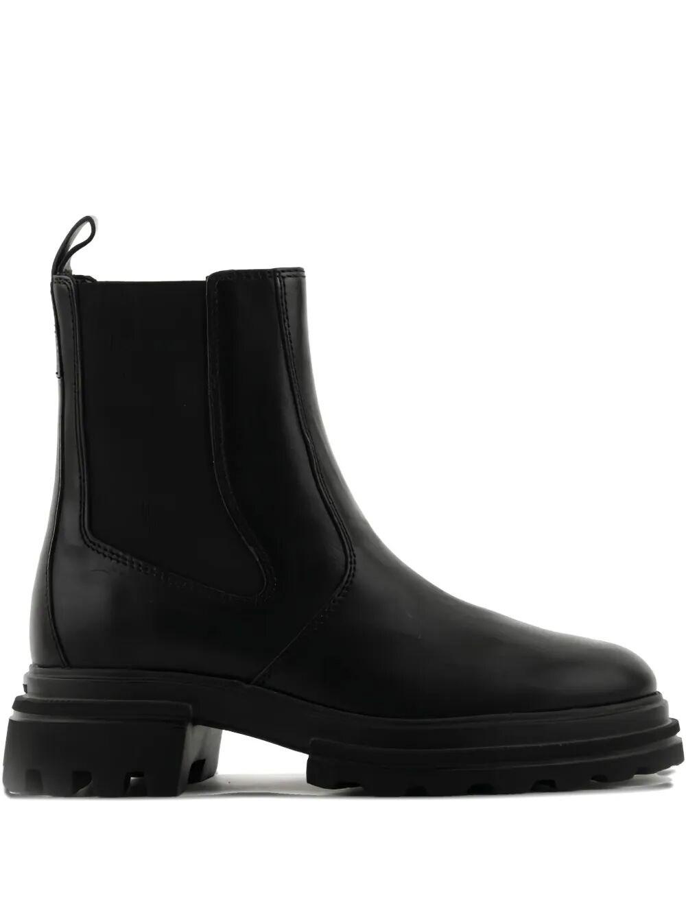 ショートブーツ・ブーティ HOGAN Woman Flat ankle boots Black HXW6190FC40KXT B999 Hogan Boots for Women | Online Sale up to 33% off | Lyst