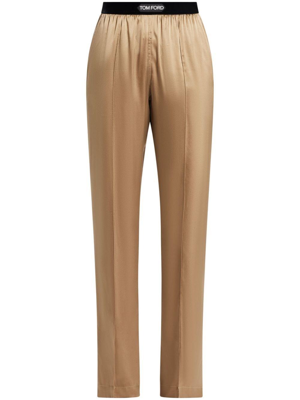 Tom Ford Satin Silk Pajama Pants in Natural Lyst