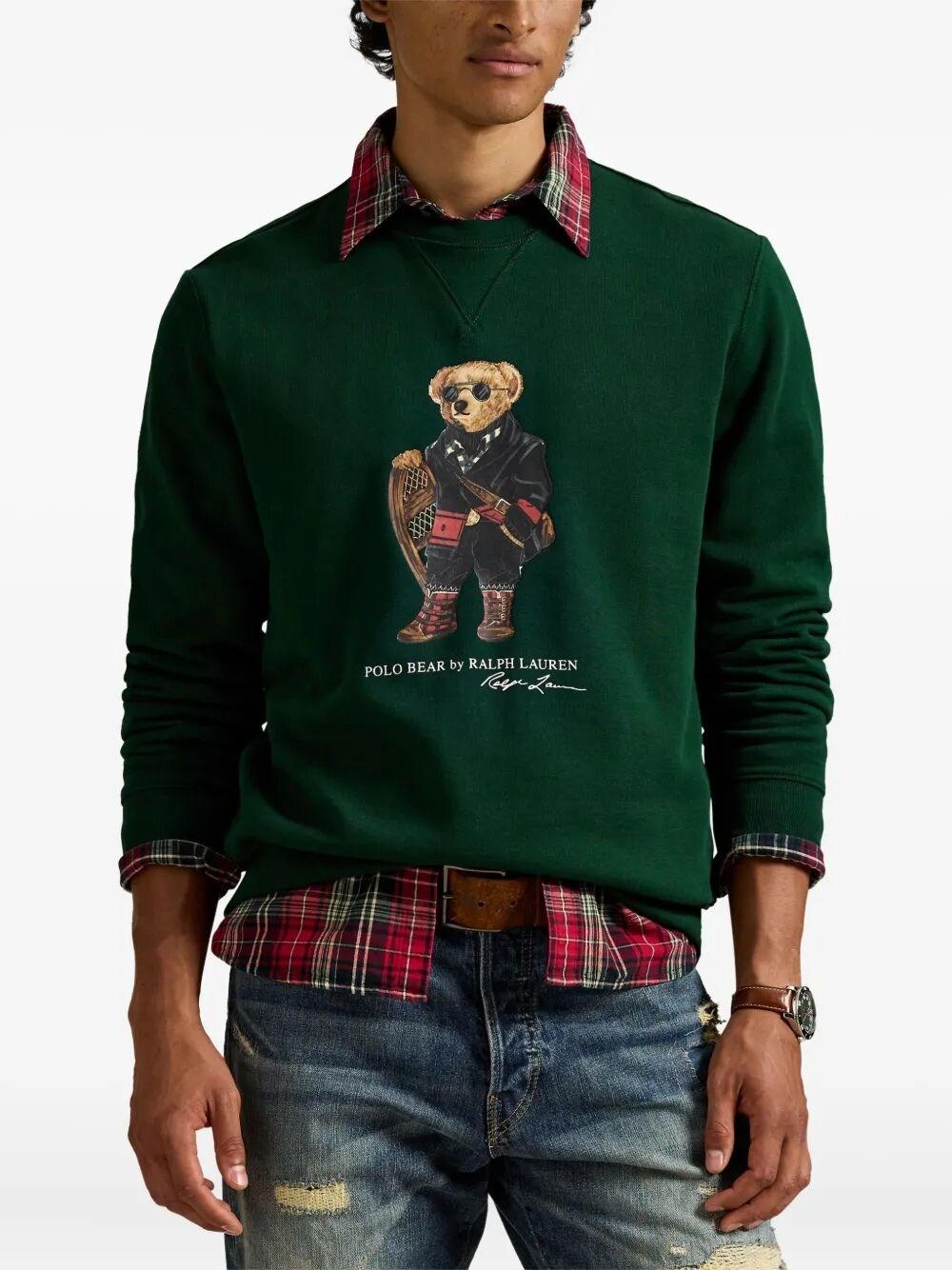 Polo Bear Sweatshirt Green Polo Crewneck Polo Ralph Lauren Polo