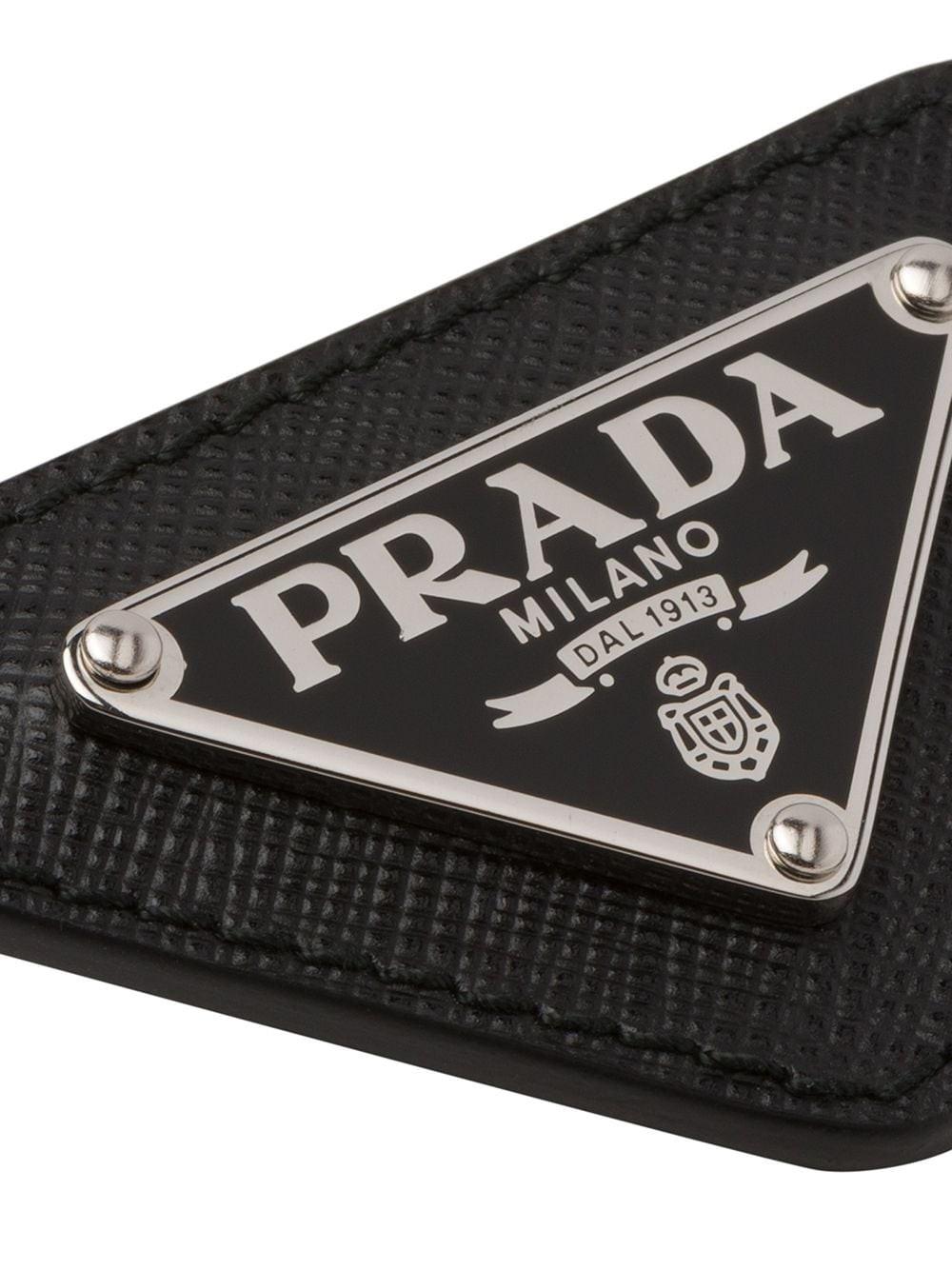 Prada Enamelled Triangular Logo Pin in Black for Men | Lyst UK