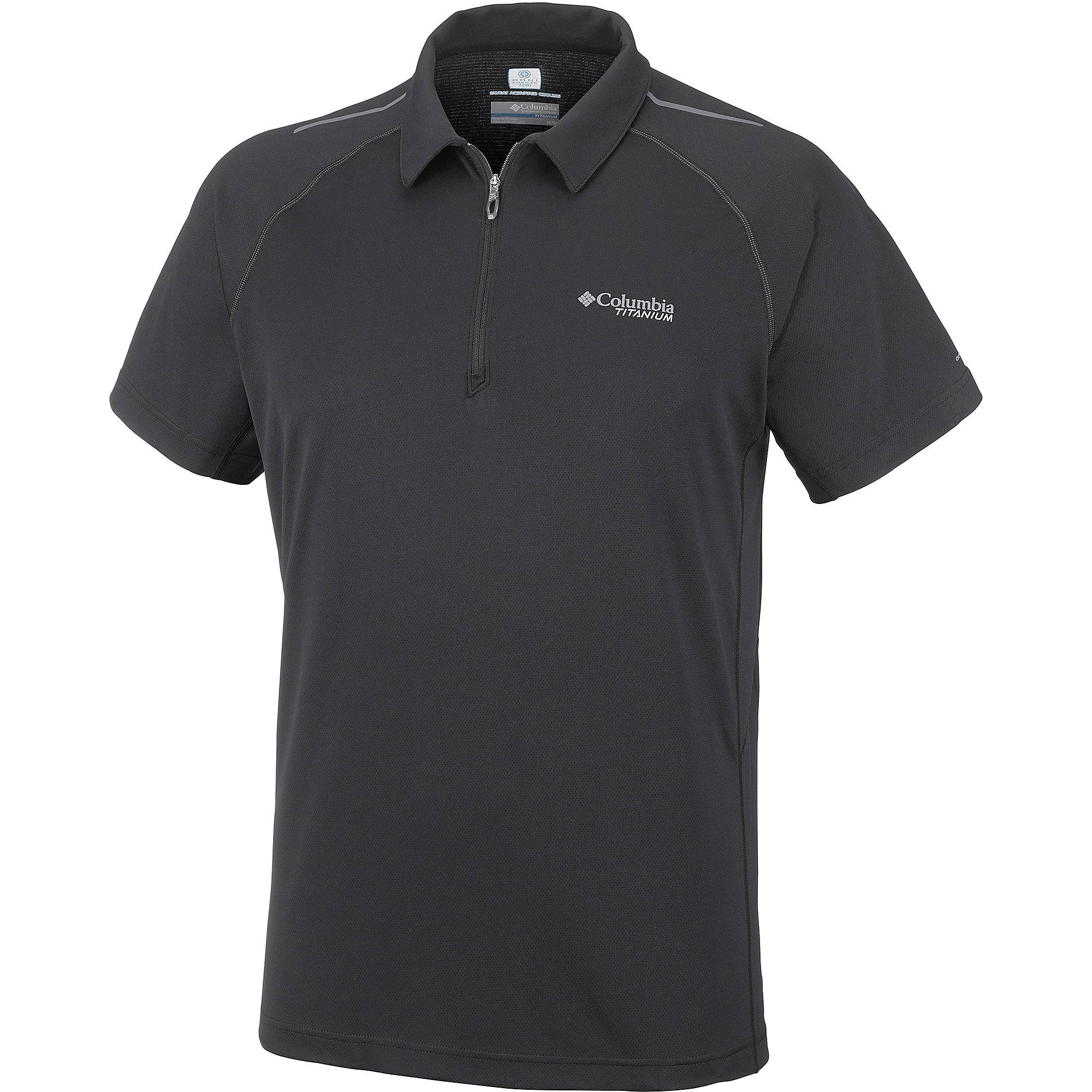 Columbia Synthetic Titan Trail Polo Shirt in Black for Men - Save 41% ...