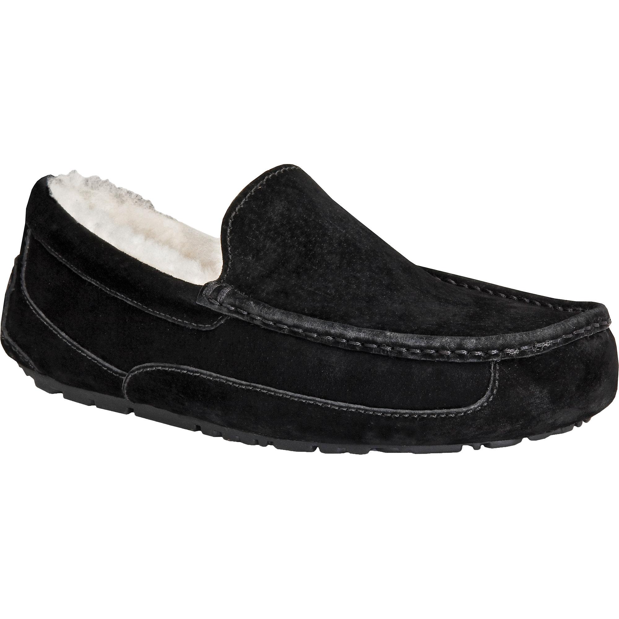UGG Ascot Suede Slipper in Black for Men - Save 5% - Lyst