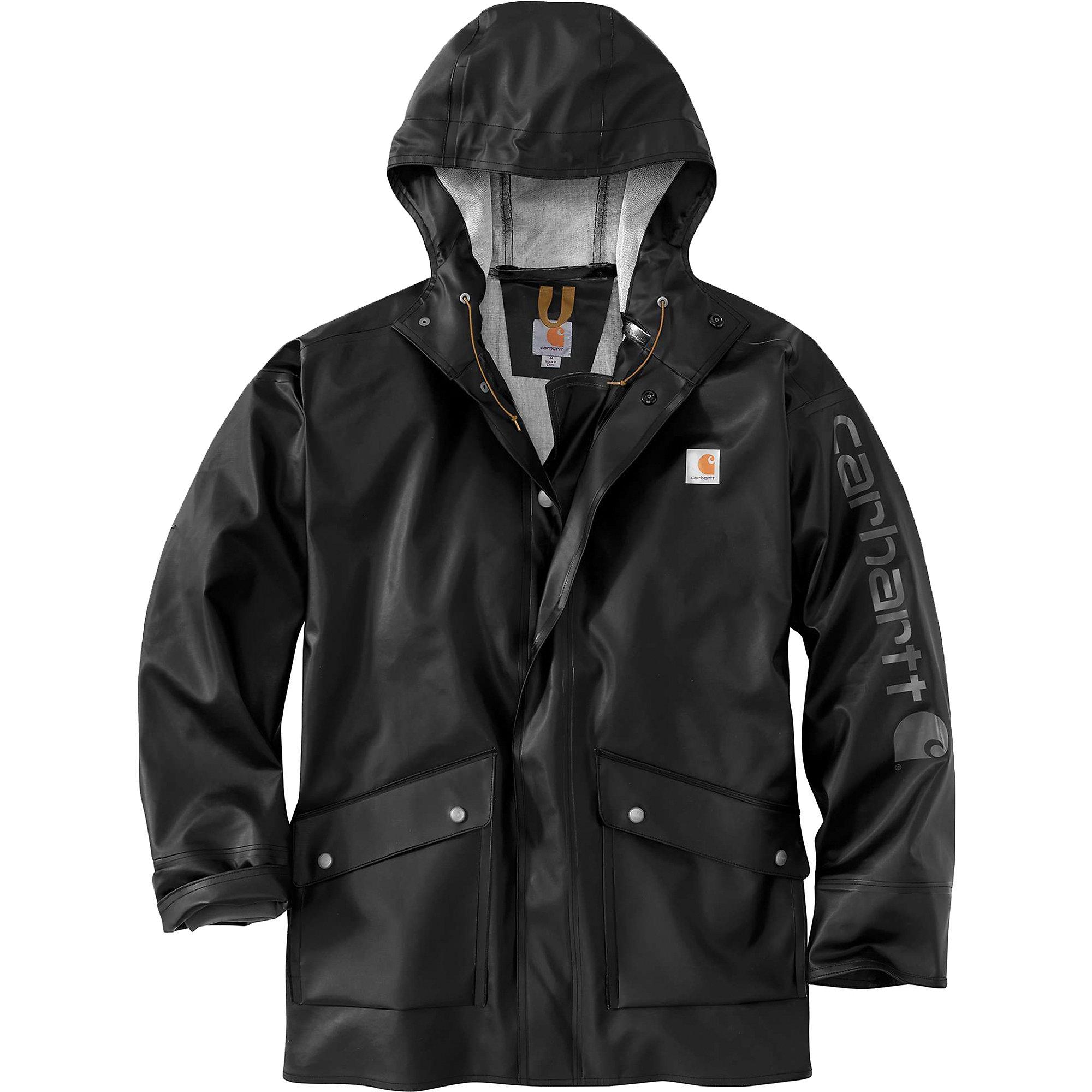 Carhartt Synthetic Midweight Waterproof Rain Storm Coat in Black for ...