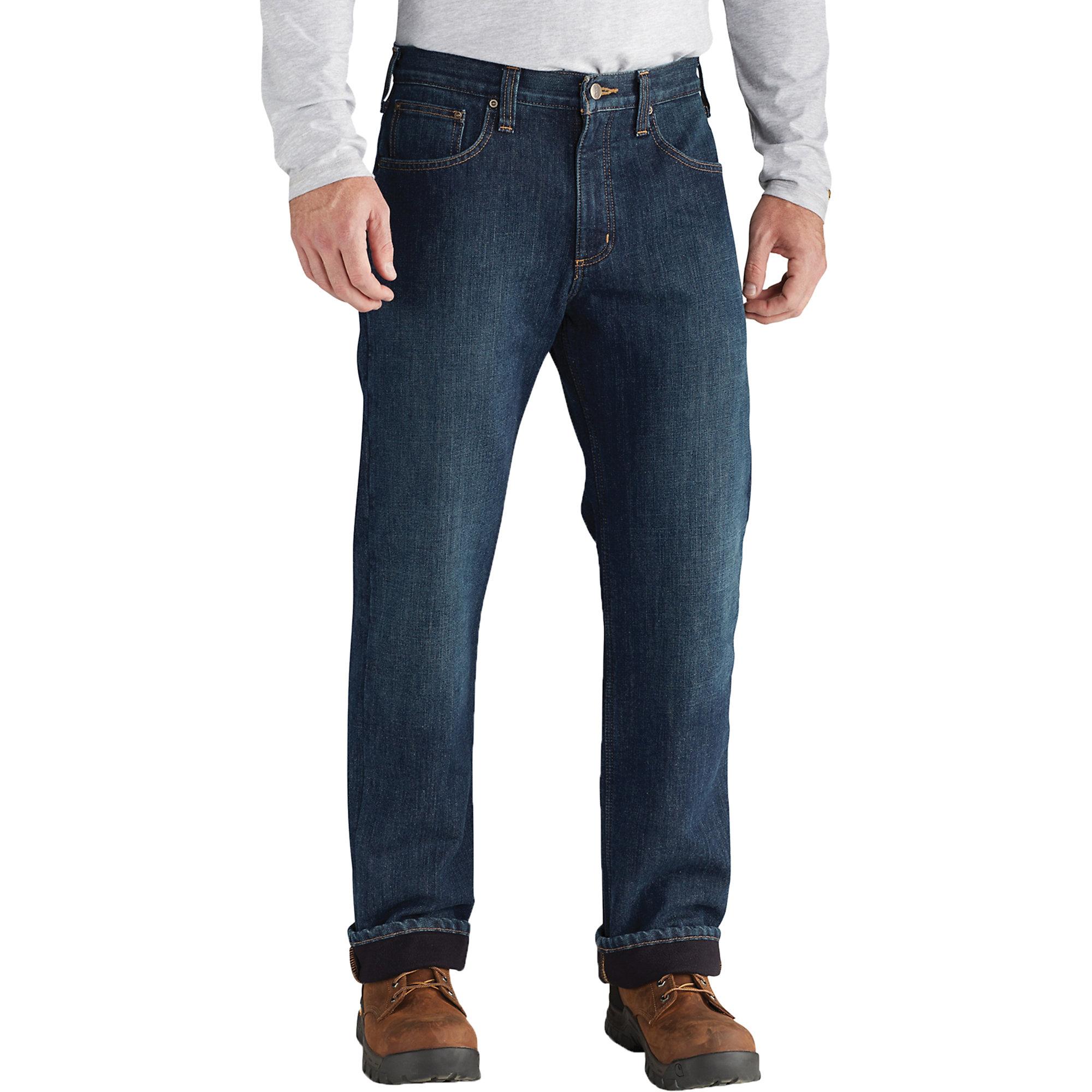 Carhartt Relaxed Fit Holter Jean Fleece Lined in Blue for Men - Save 24 ...