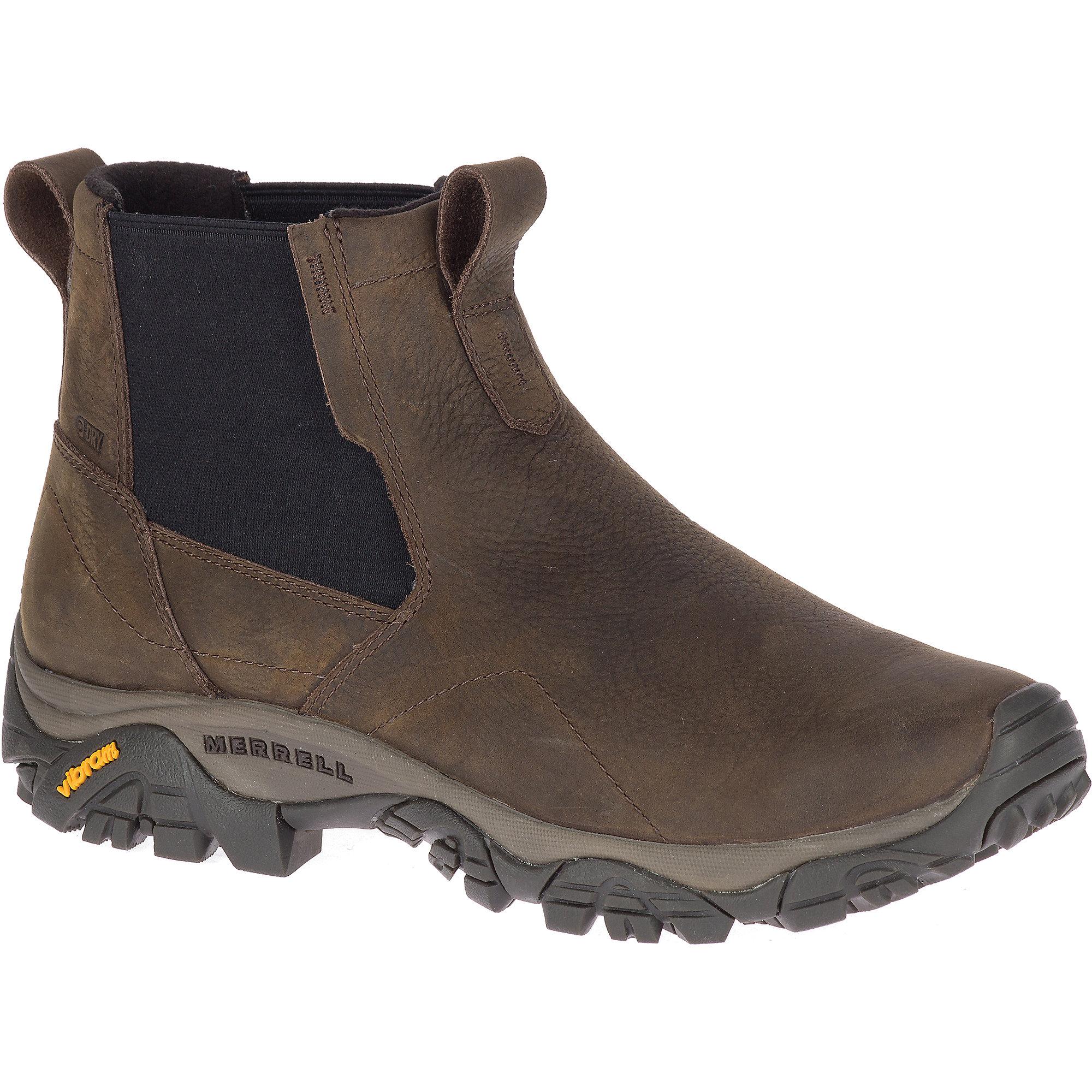 Merrell Leather Moab Adventure Chelsea Plr Waterproof High Rise Hiking Boots in Brown for Men - Lyst