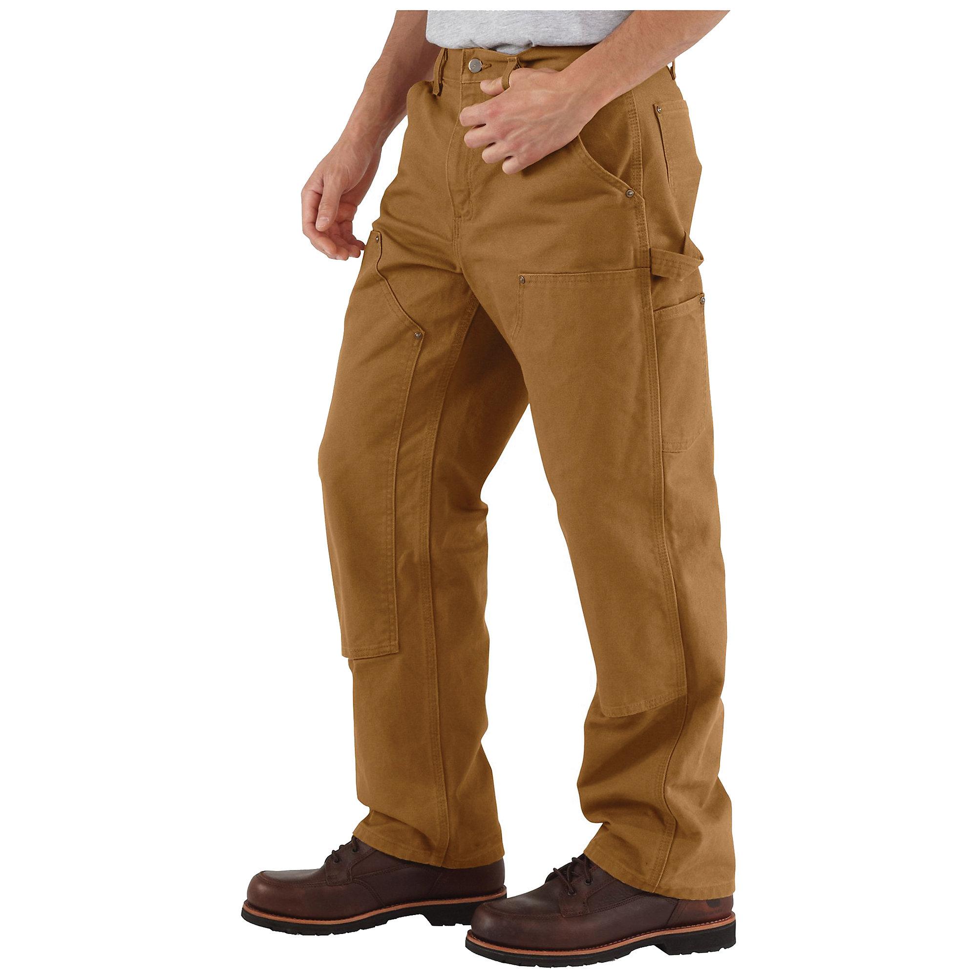 Carhartt Cotton Washed Duck Double Front Work Dungaree Pant in Brown ...