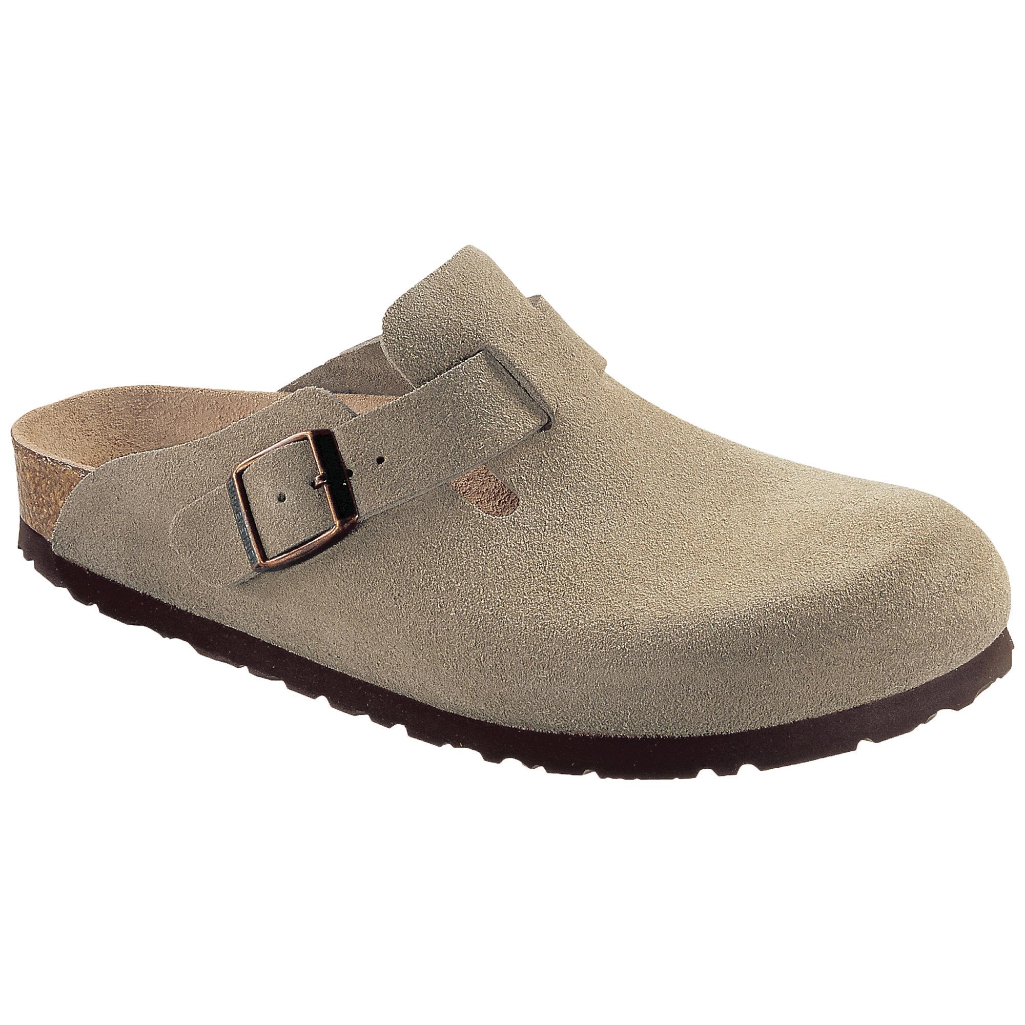 Womens Birkenstock Boston Soft footbed Clog (Taupe) - core-global.org