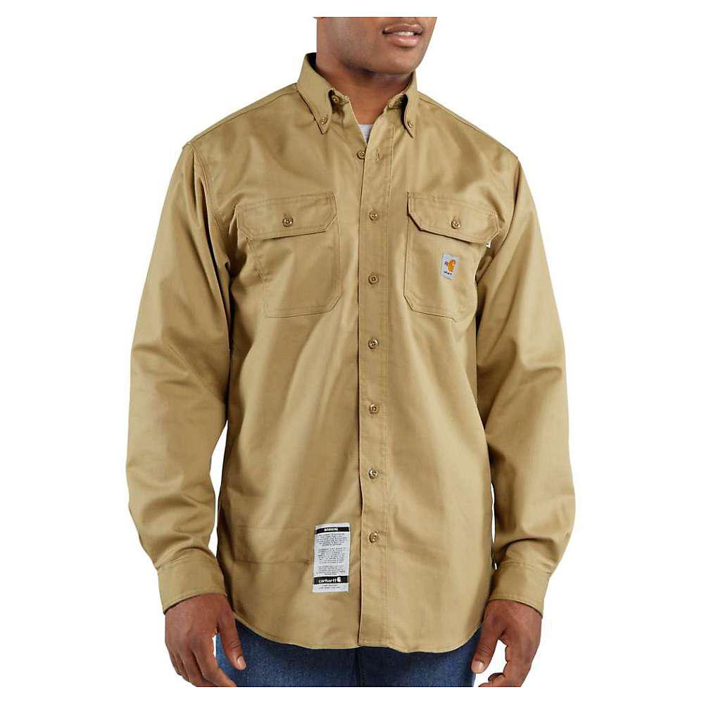 Carhartt Frs160 Flame-resistant Classic Twill Shirt in Khaki (Natural ...