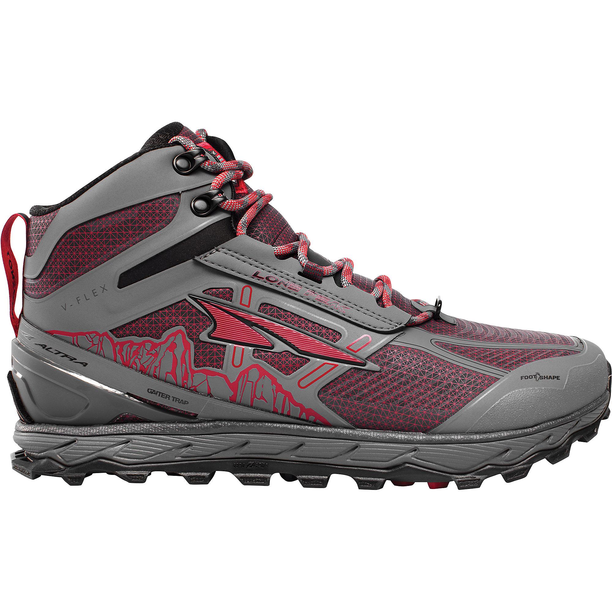 Altra Rubber Lone Peak 4.0 Mid Rsm Trail Running Shoe in Grey (Gray ...
