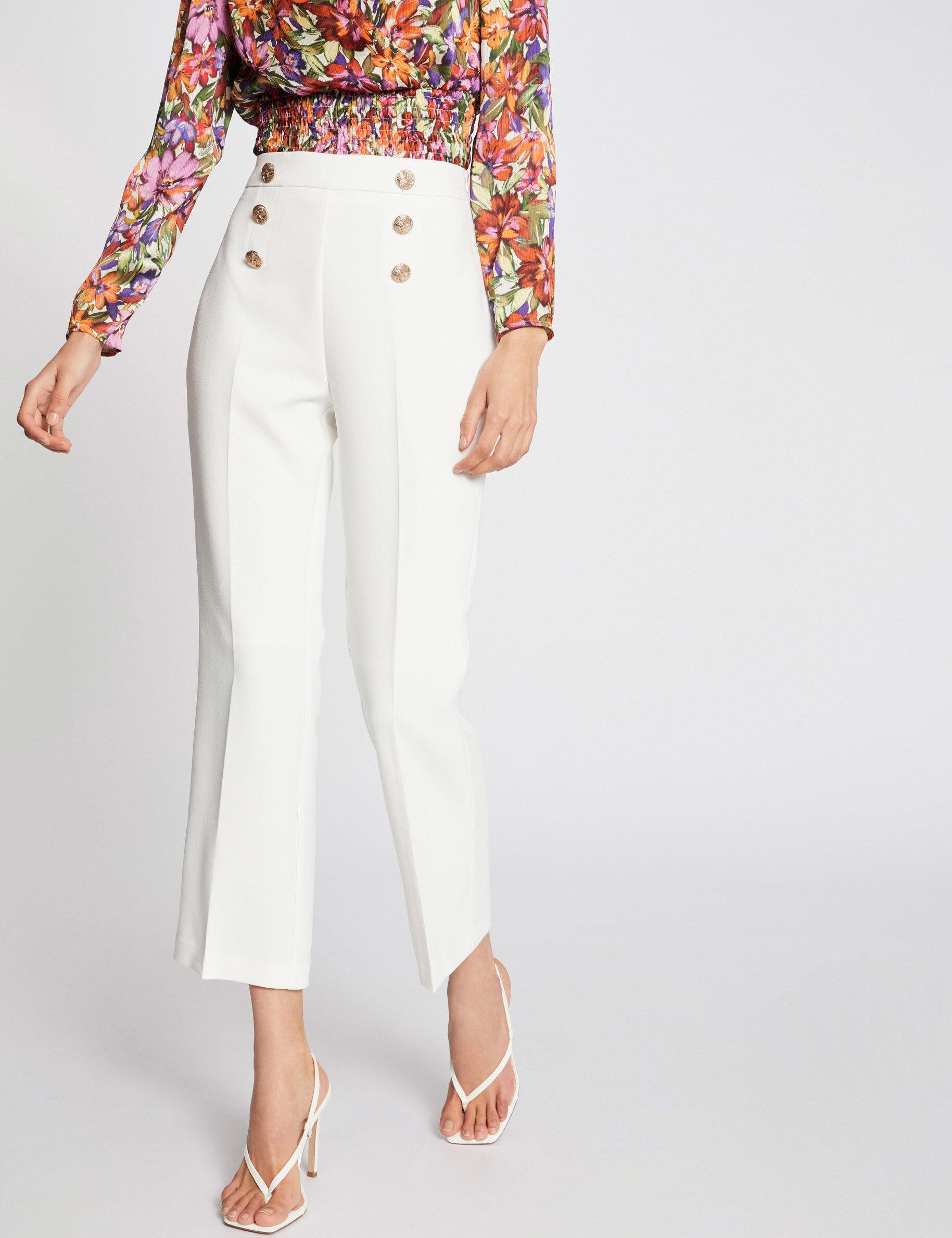 Pantalon large 7/8ème à pont Morgan en coloris Blanc | Lyst