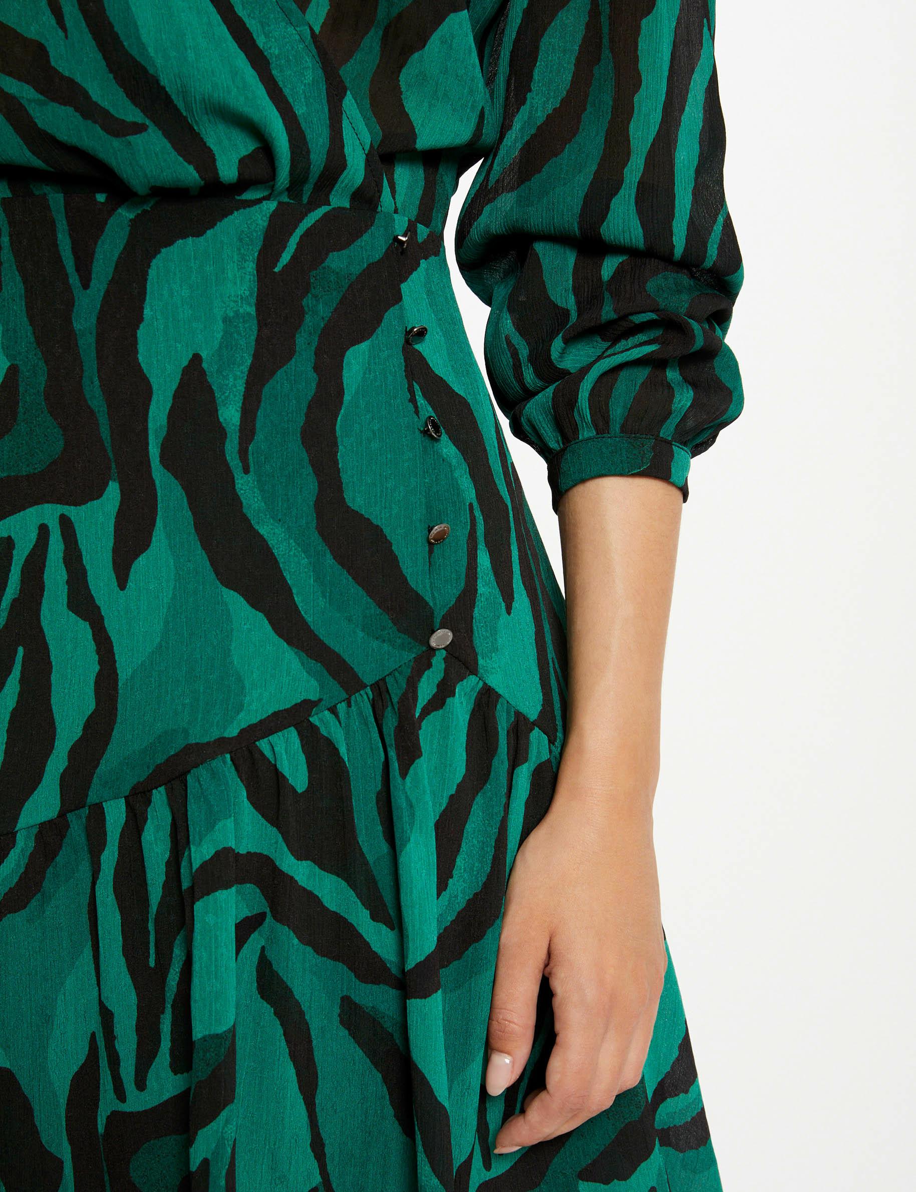 Robe trapèze imprimé animalier Morgan en coloris Vert | Lyst
