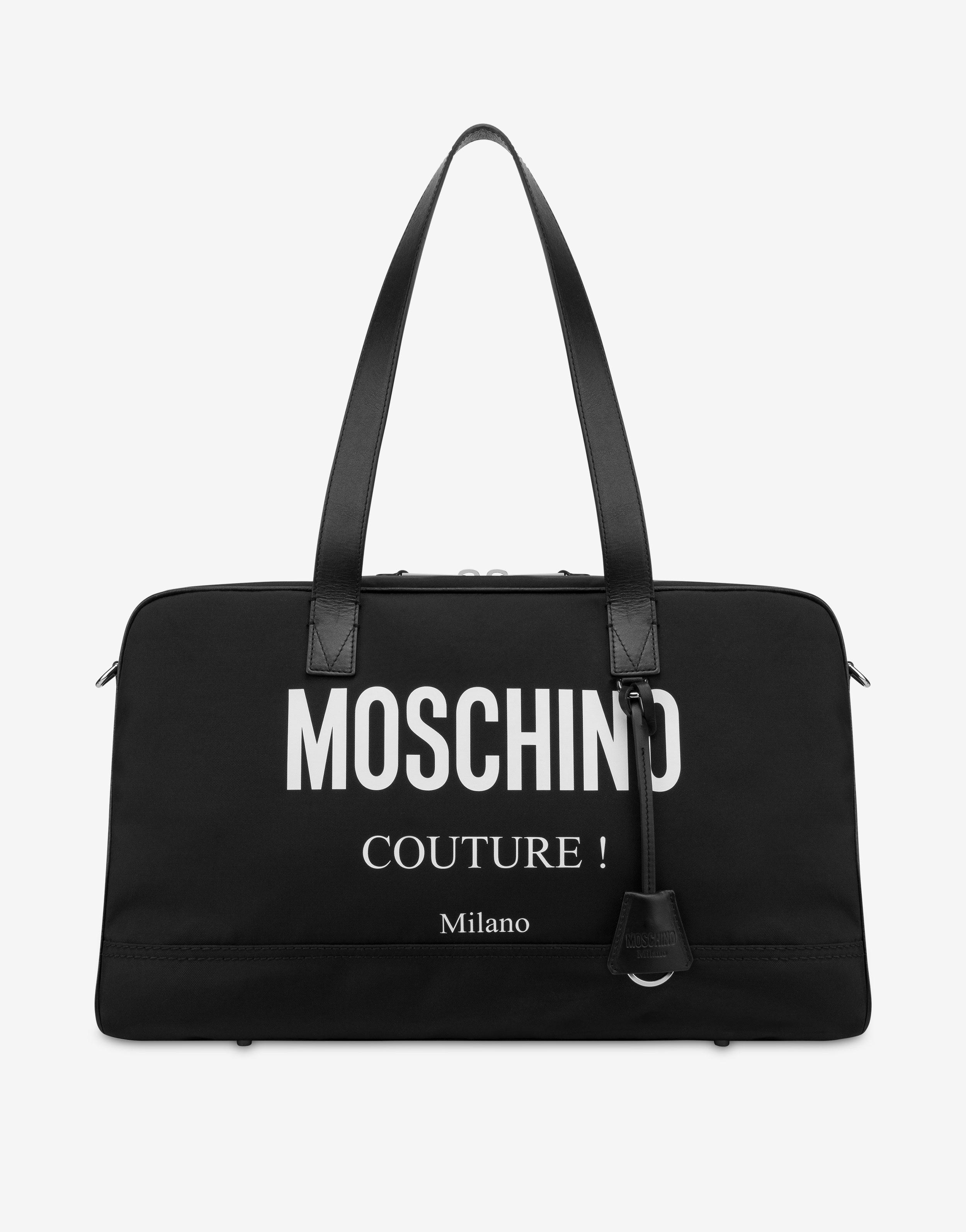 Moschino Couture Nylon Travel Bag in Black |