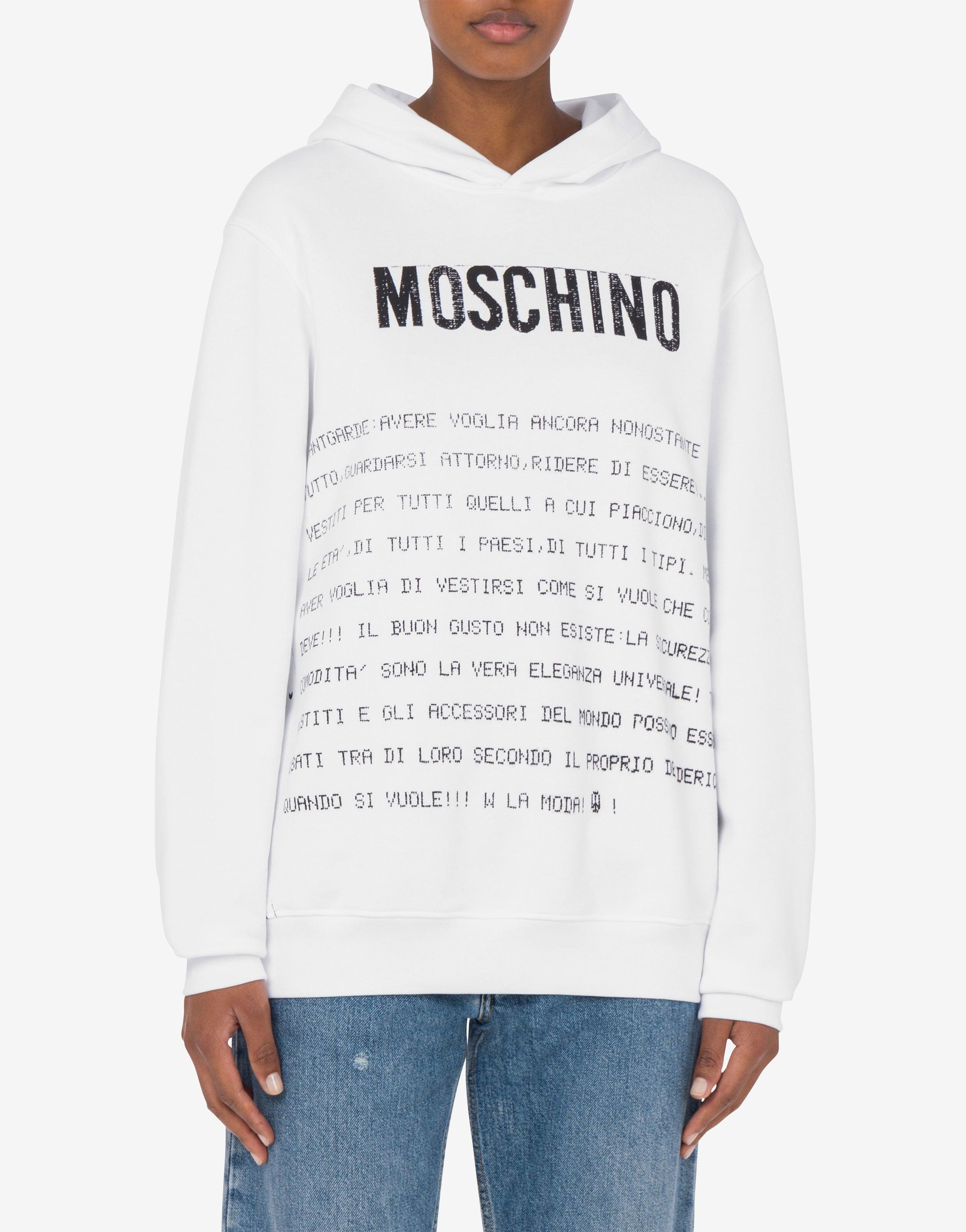 パーカー・フーディ Moschino FW24 SWEATSHIRT WITH ALL OVER LOGO (17097629 1555) Moschino Sweatshirt With All Over Logo | italist | REVERSIBLE