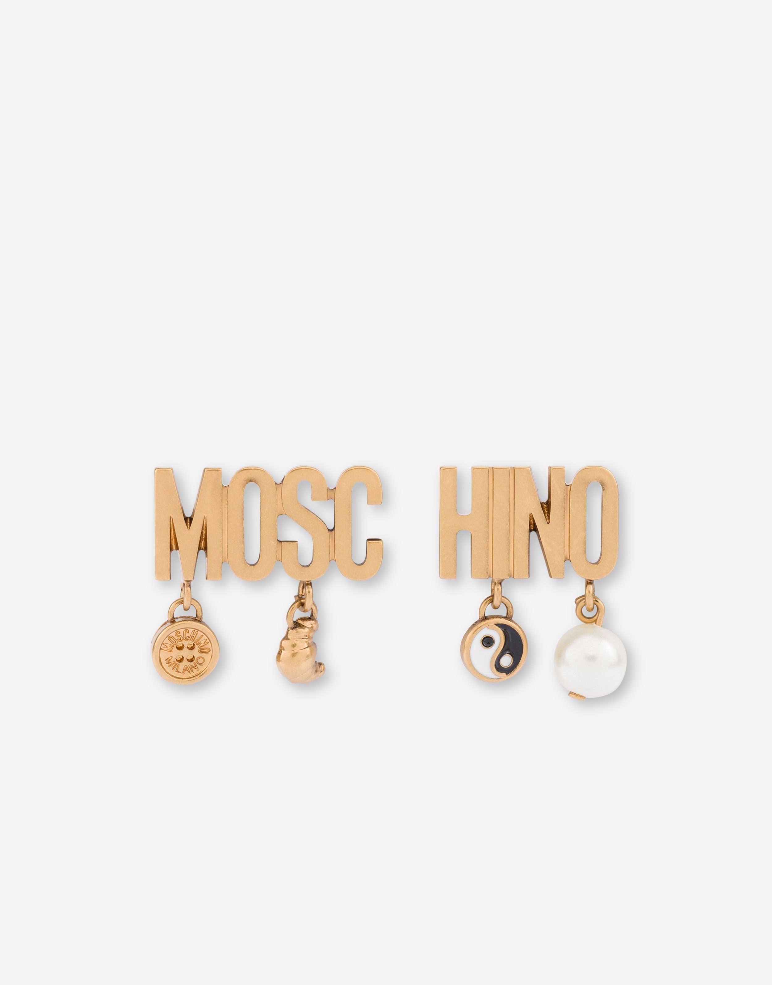 【送料&関税込】Moschino Logo Earrings Gold Logo earrings Moschino - SchaferandweinerShops Japan