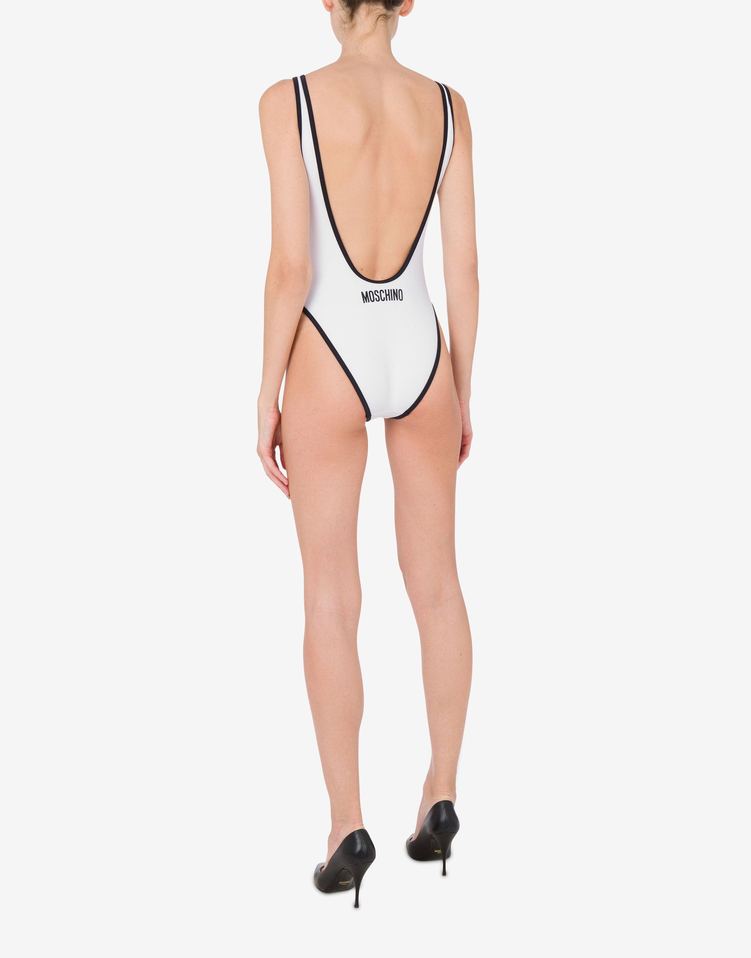 ワンピース水着 MOSCHINO COUTURE Woman Swimsuit Black 42040575 1555 Black logo-print swimsuit Moschino - women - MOSCHINO