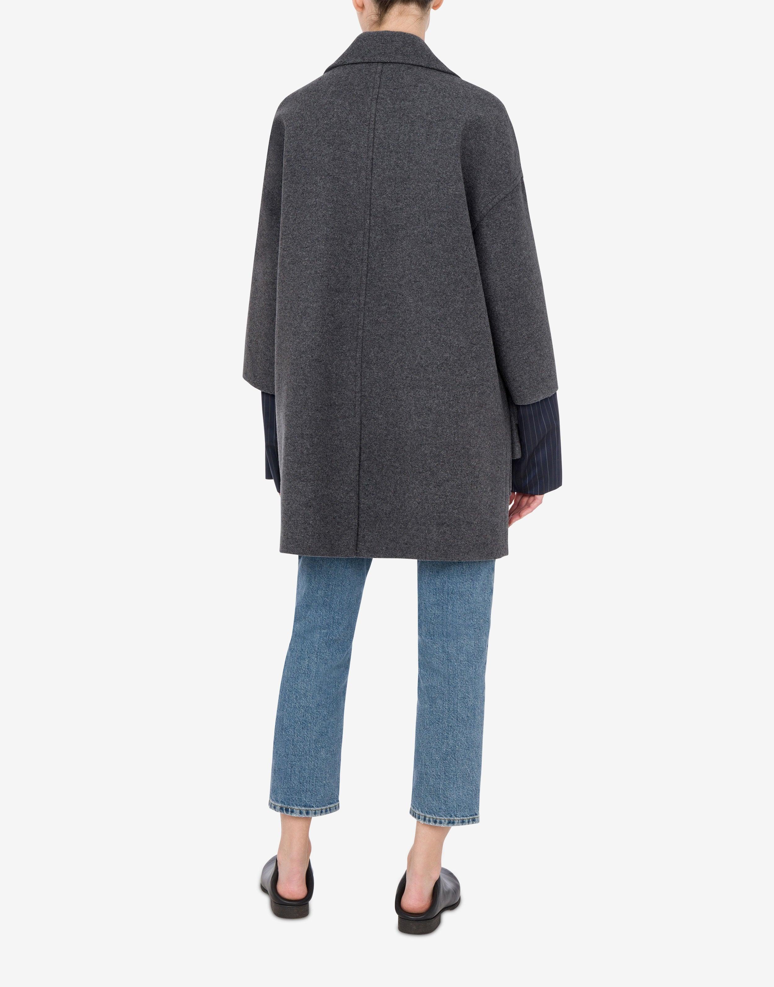 コート Moschino Wool Coat Moschino Question Mark Button Wool Jacket Coat Womens