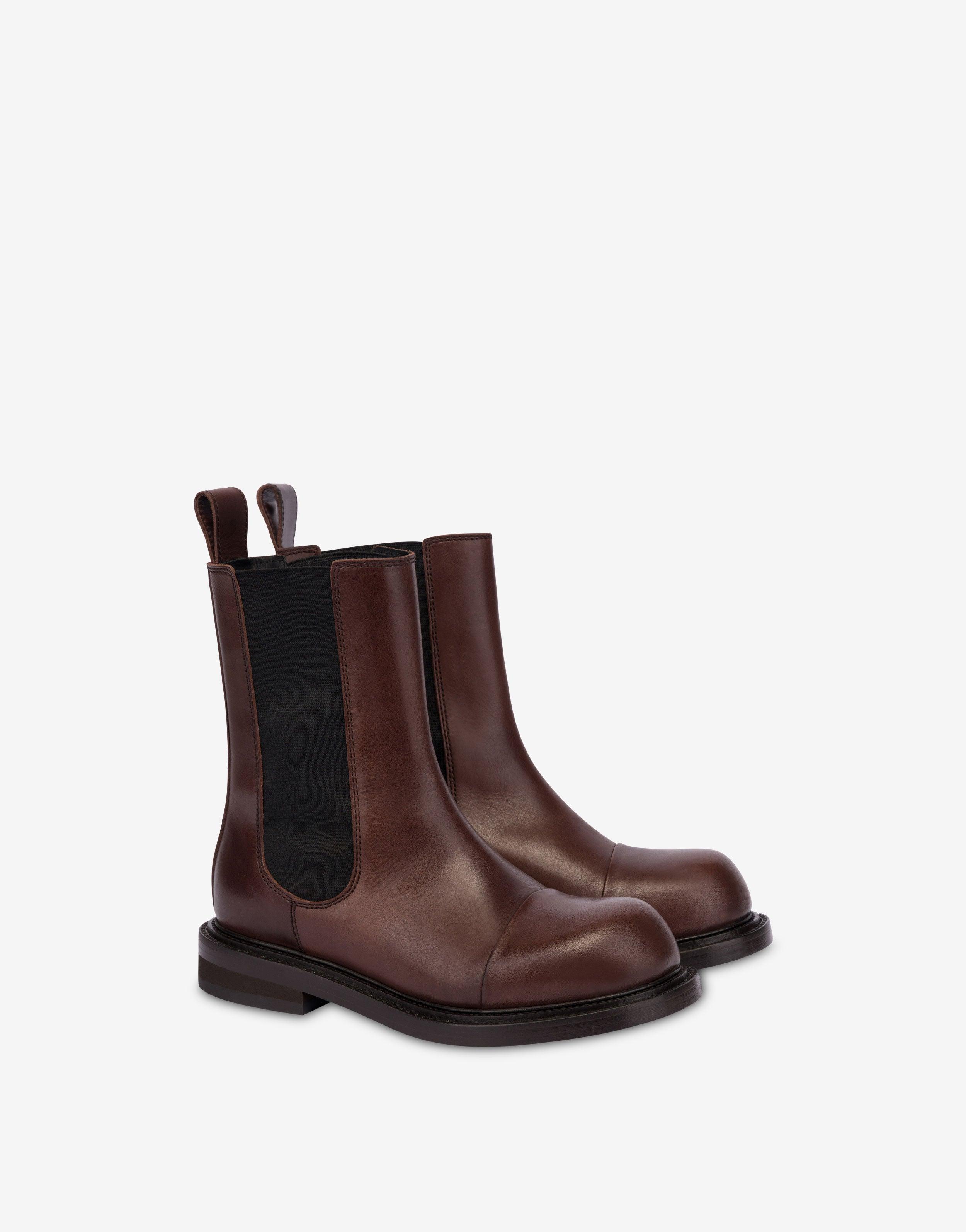 ショートブーツ・ブーティ MOSCHINO BOOTS Moschino Kids heart-patch Combat Boots | Black | FARFETCH