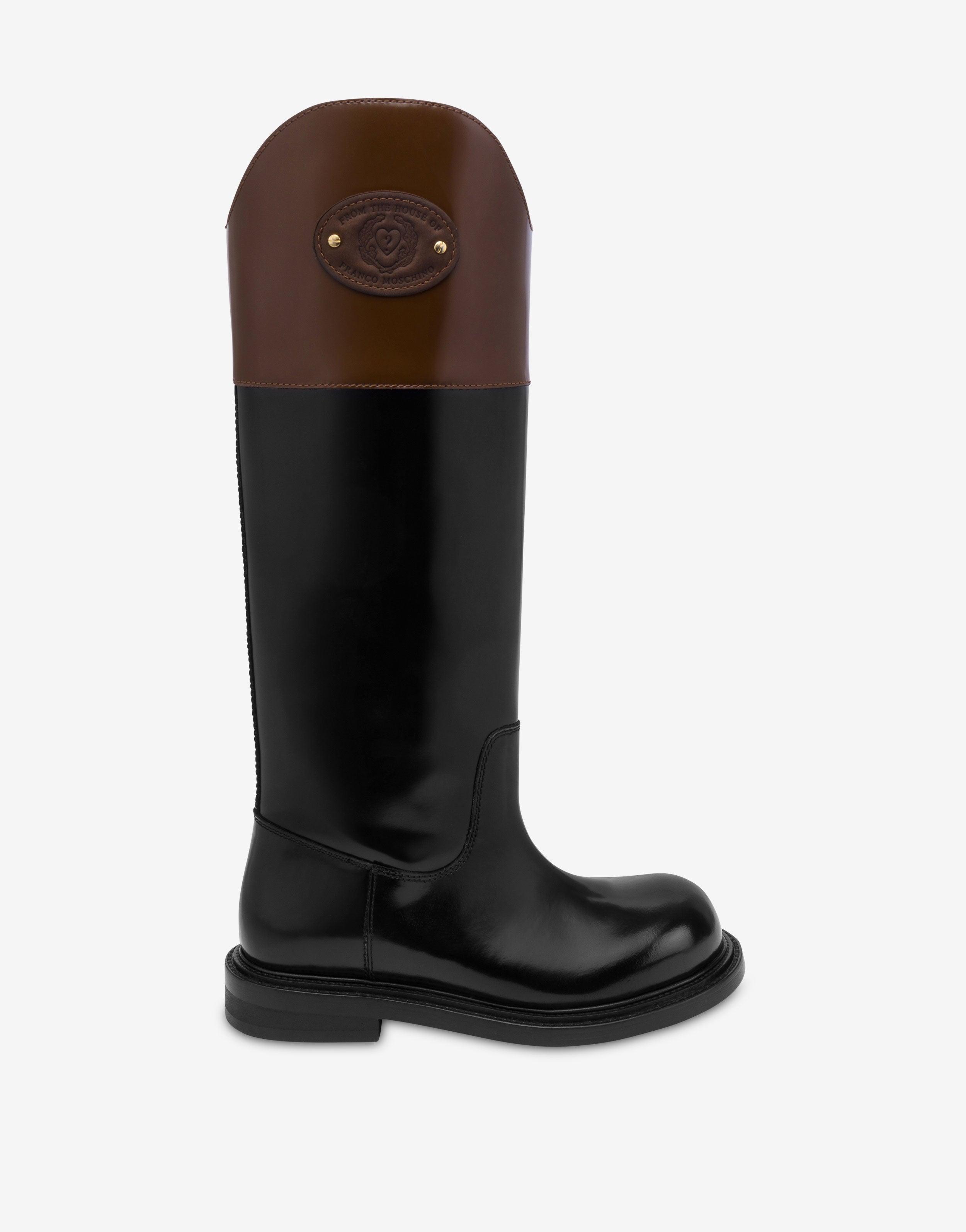 ショートブーツ・ブーティ MOSCHINO 'Clown' ankle boots Black  MA21104C0LMF0 Moschino Clown Ankle Boots - Black - Women | MA21104C0LMF0000