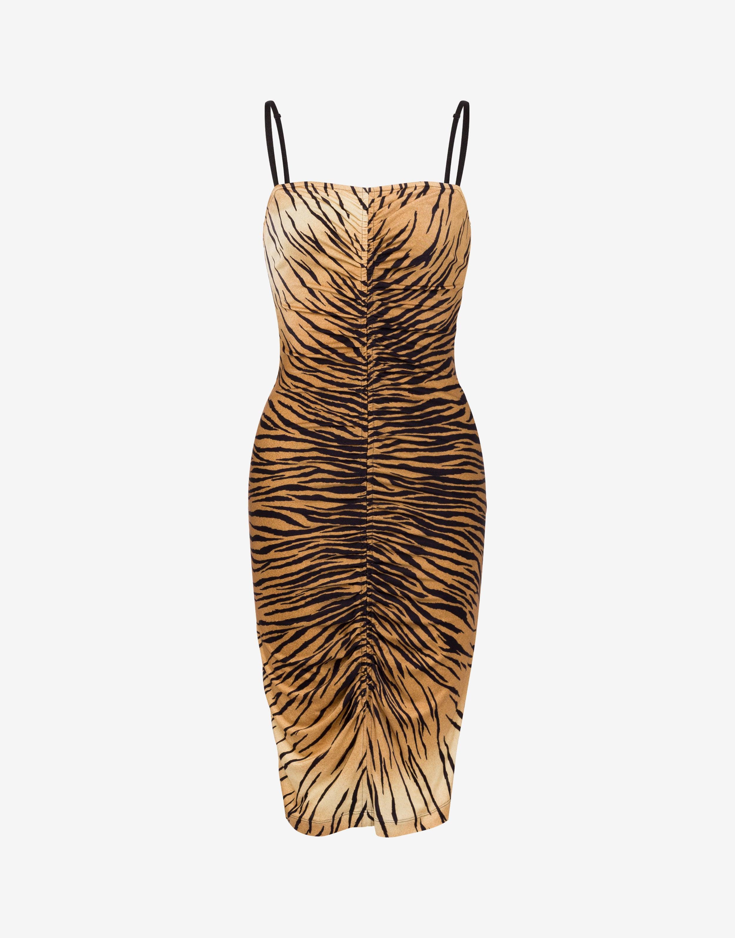 【送料&関税込】Moschino Dress With Animal Pattern MOSCHINO Cheap and Chic Runway silk slip dress with Animal