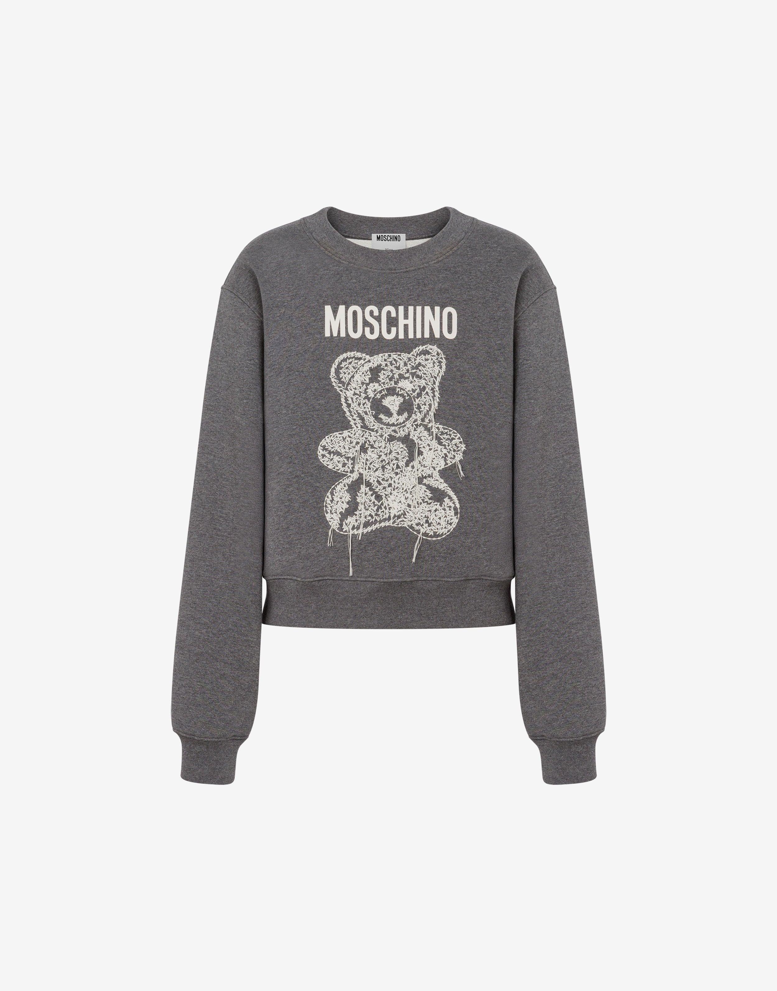 スウェット・トレーナー MOSCHINO White Cotton Sweatshirt Mainimage.jpg