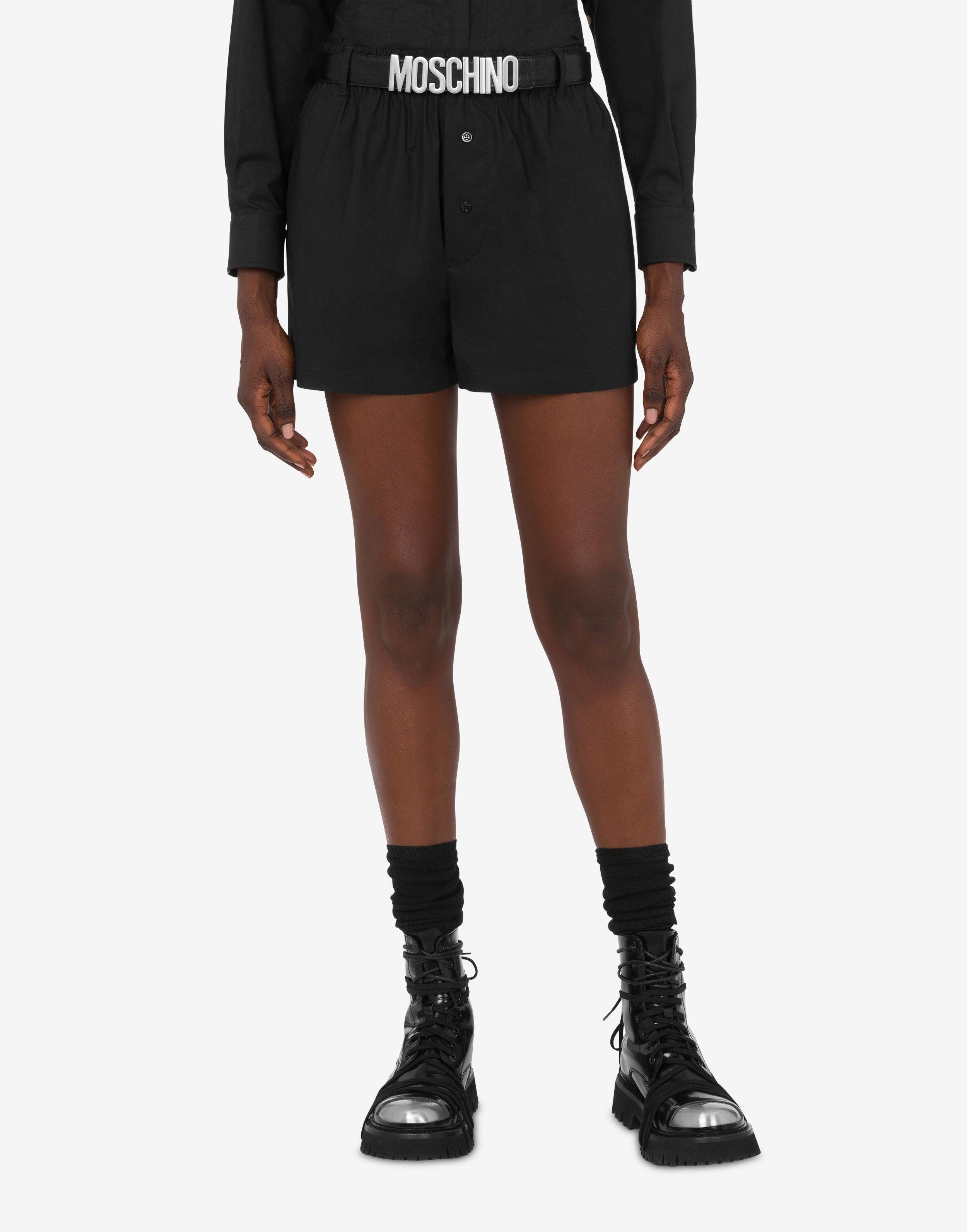 ショートパンツ Moschino Poplin shorts Moschino Striped Cotton Poplin Shorts () IFCHIC.COM