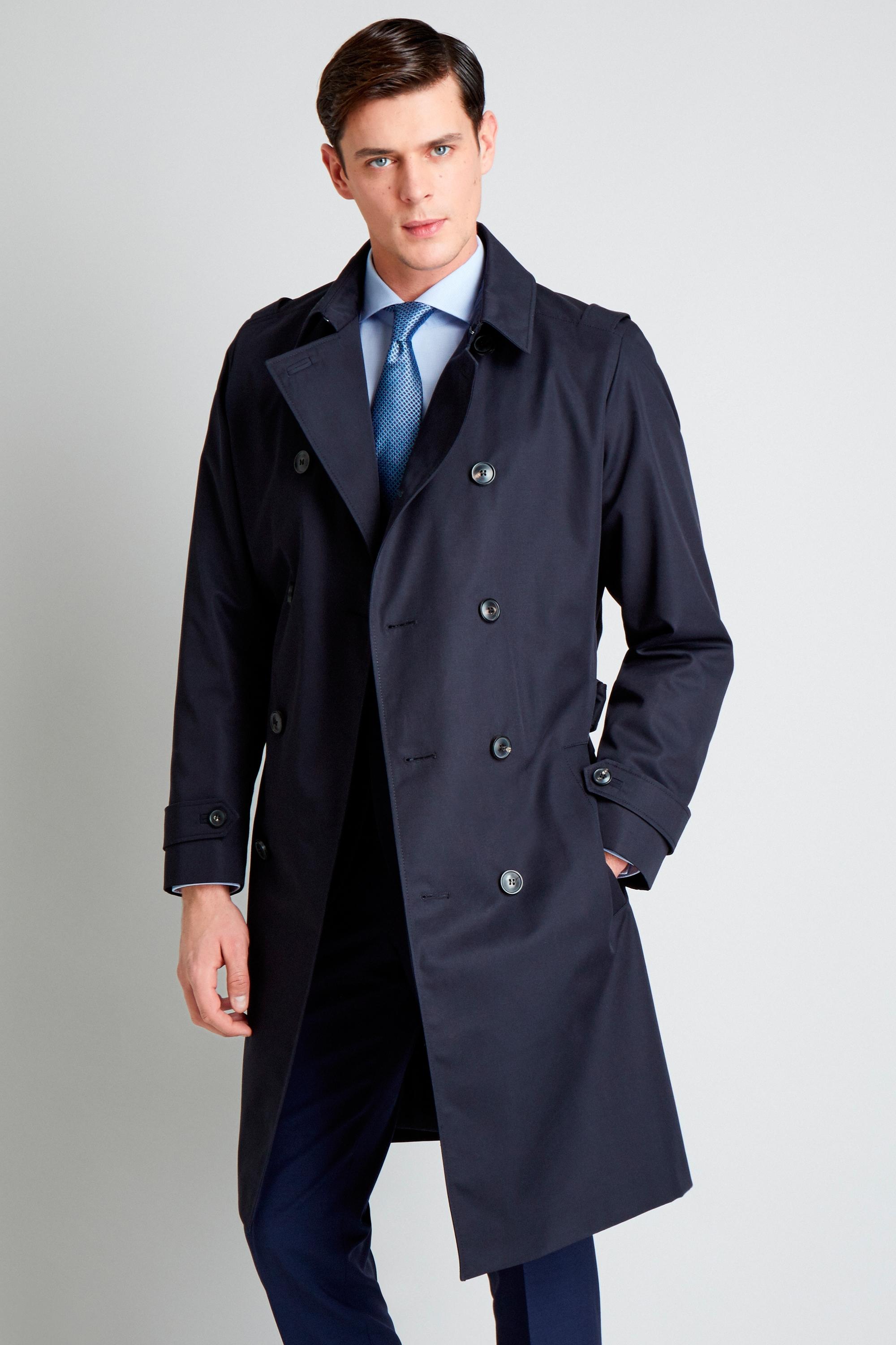Hugo Boss Navy Trench Coat Top Sellers, SAVE 41% - fearthemecca.com