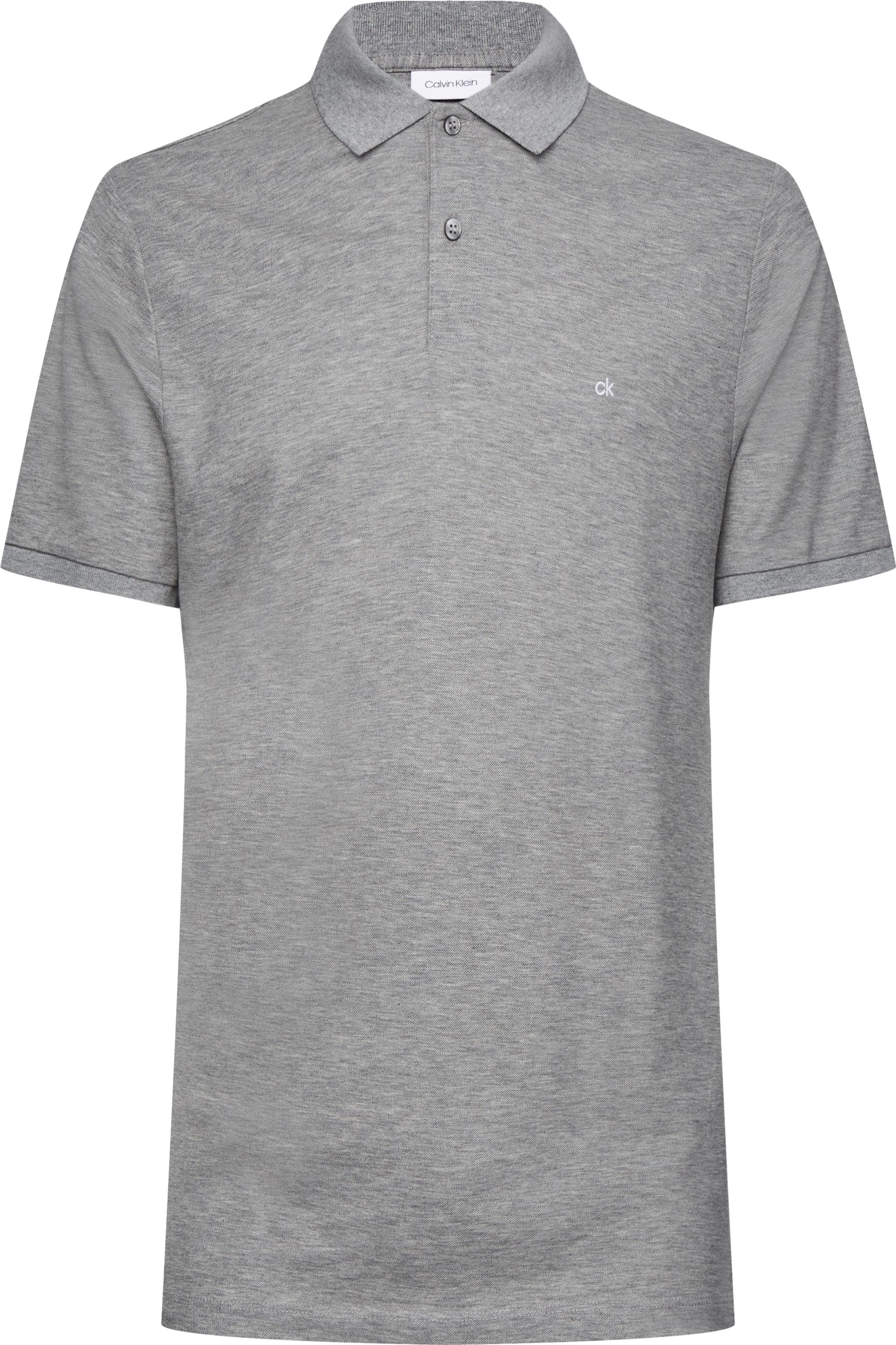 Calvin Klein Cotton Midgrey Pique Slimfit Polo Shirt in Gray for Men