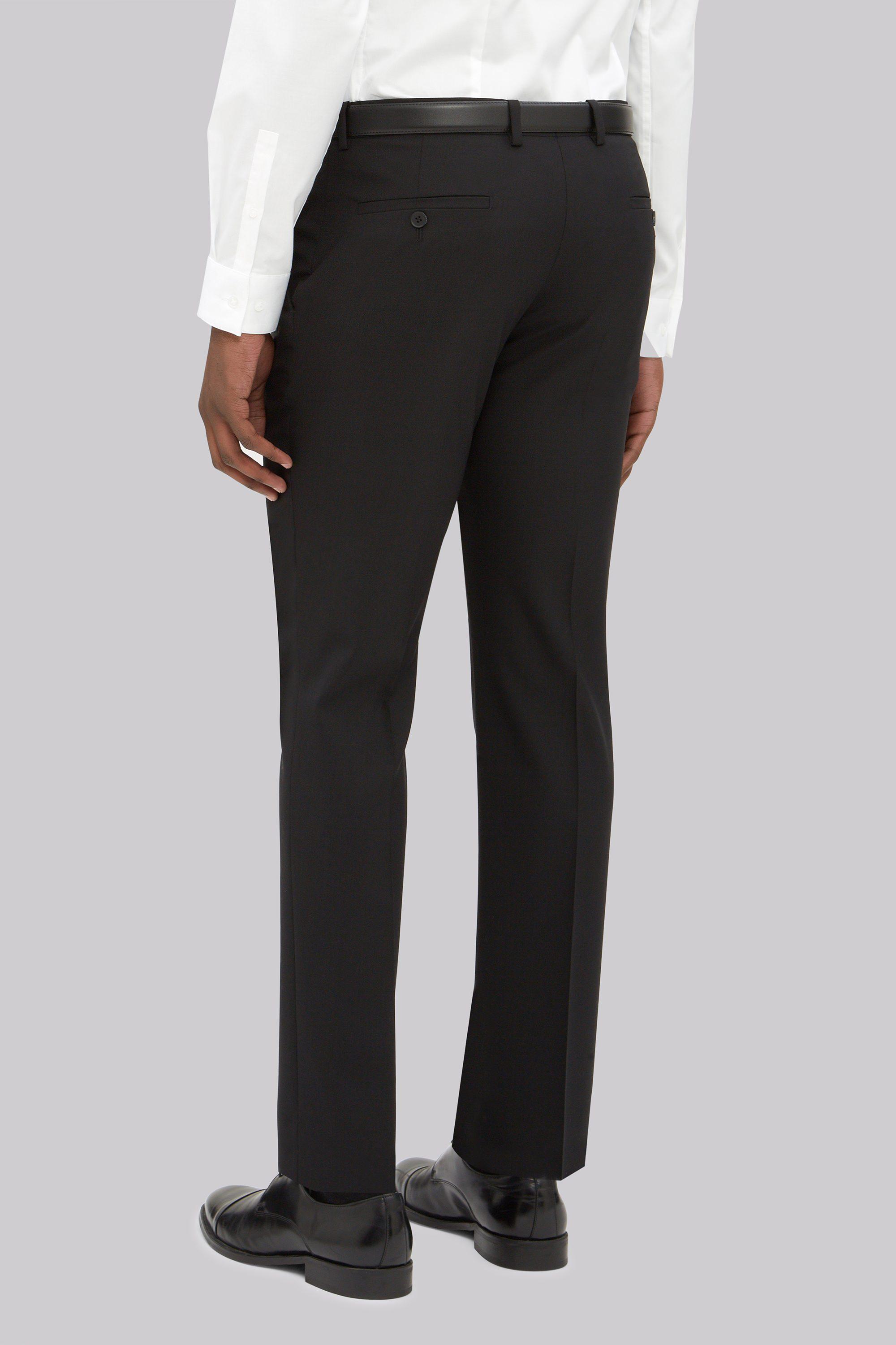 DKNY Satin Slim Fit Black Dress Trousers for Men - Save 50% - Lyst