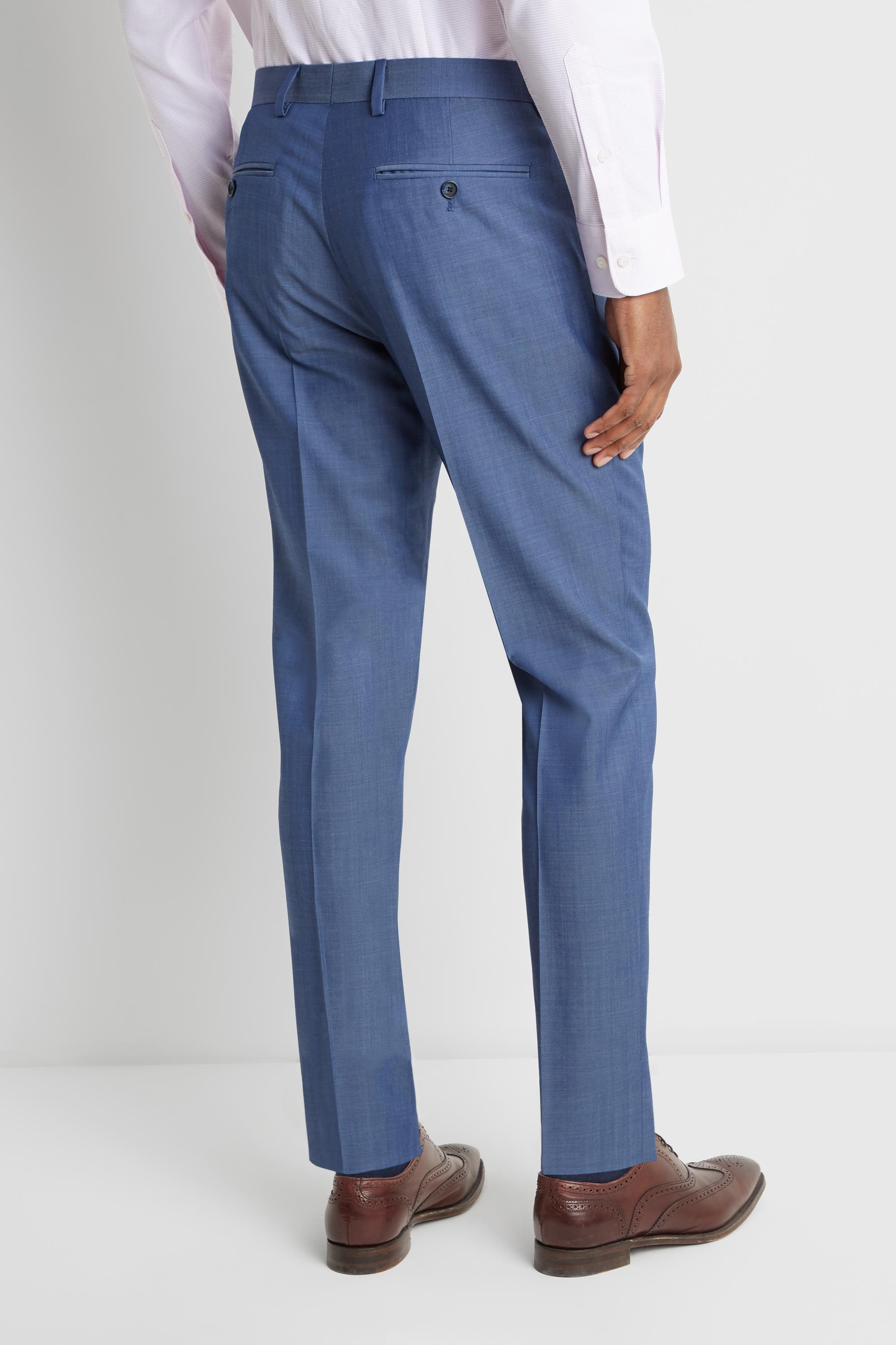 Ted Baker Wool Tailored Fit Faded Blue 