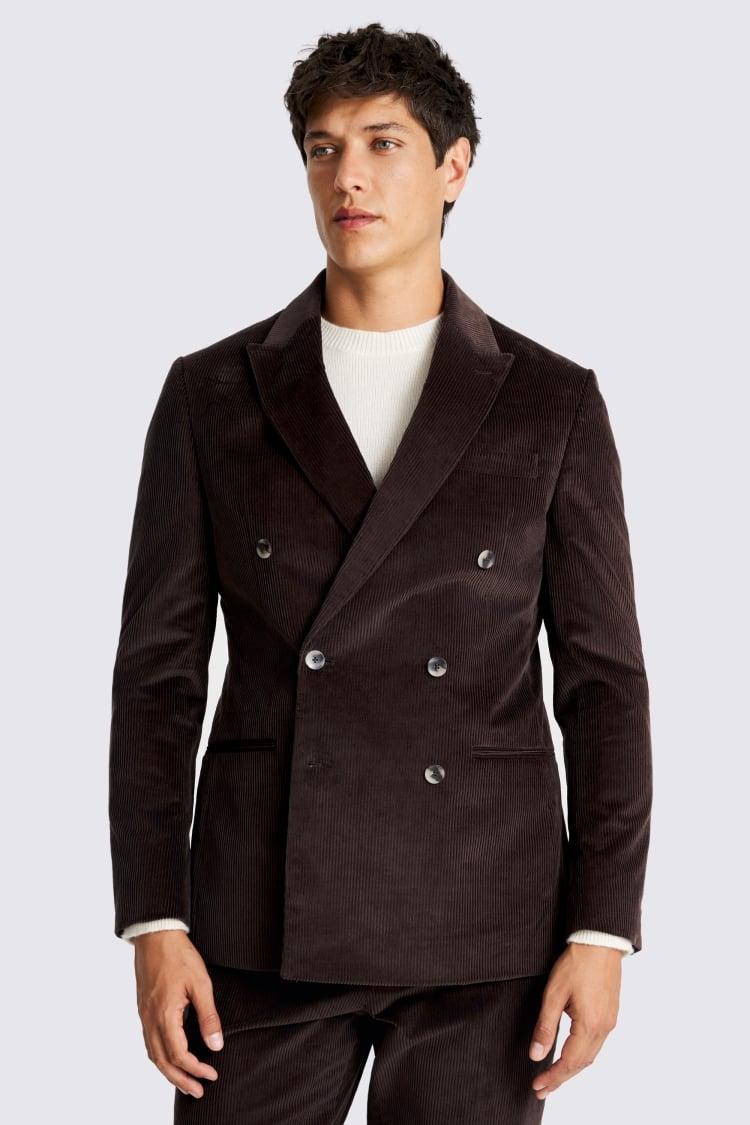 Moss Tailored Fit Dark Corduroy Suit Jacket in Black for Men Lyst UK