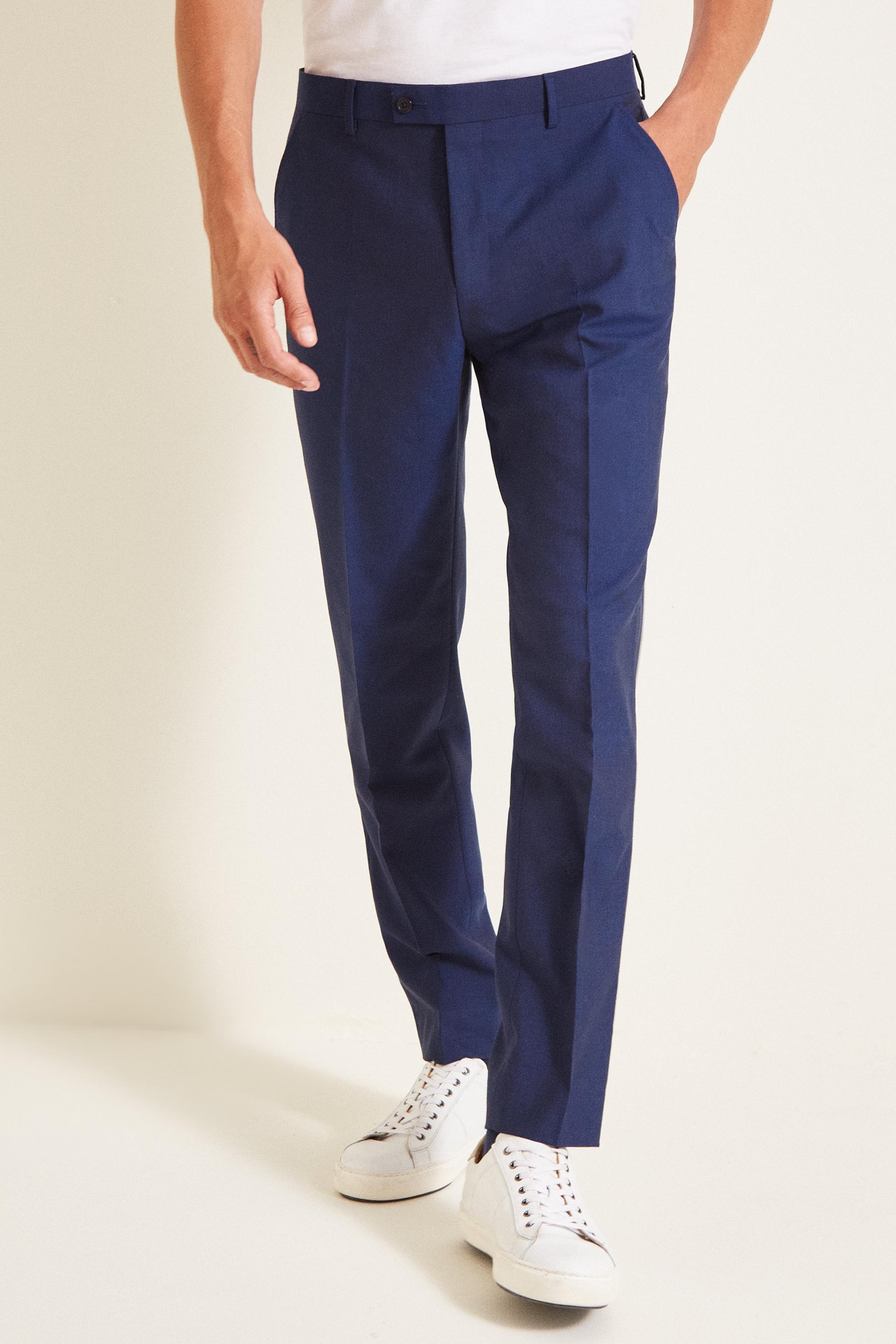 Ted Baker Wool Slim Fit Blue Trousers 