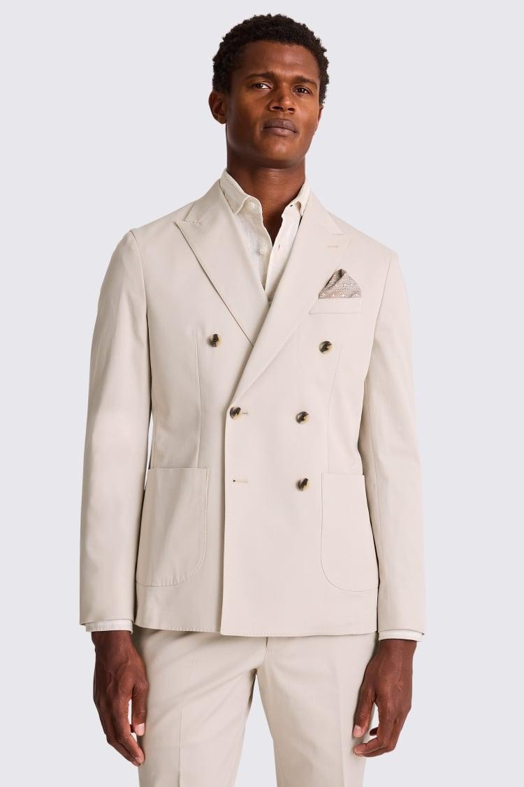 Moss Slim Fit Light Camel Cotton Suit Jacket in Natural for Men
