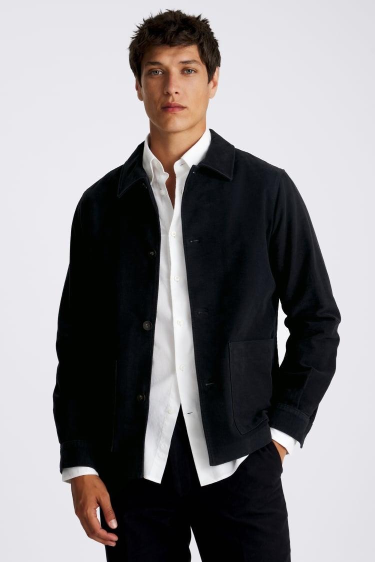 Moss Moleskin Shacket in Black for Men Lyst UK