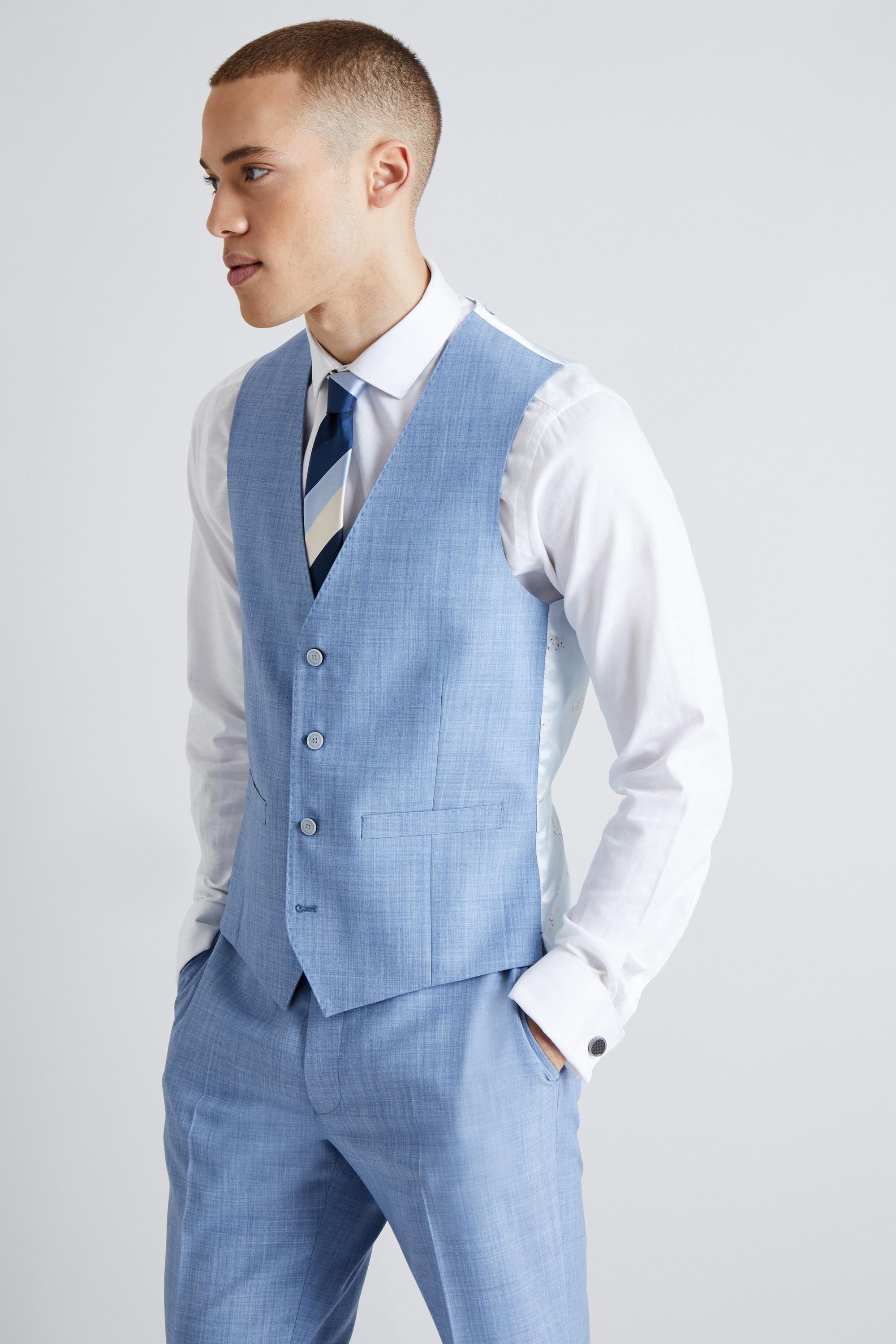 sky blue waistcoat