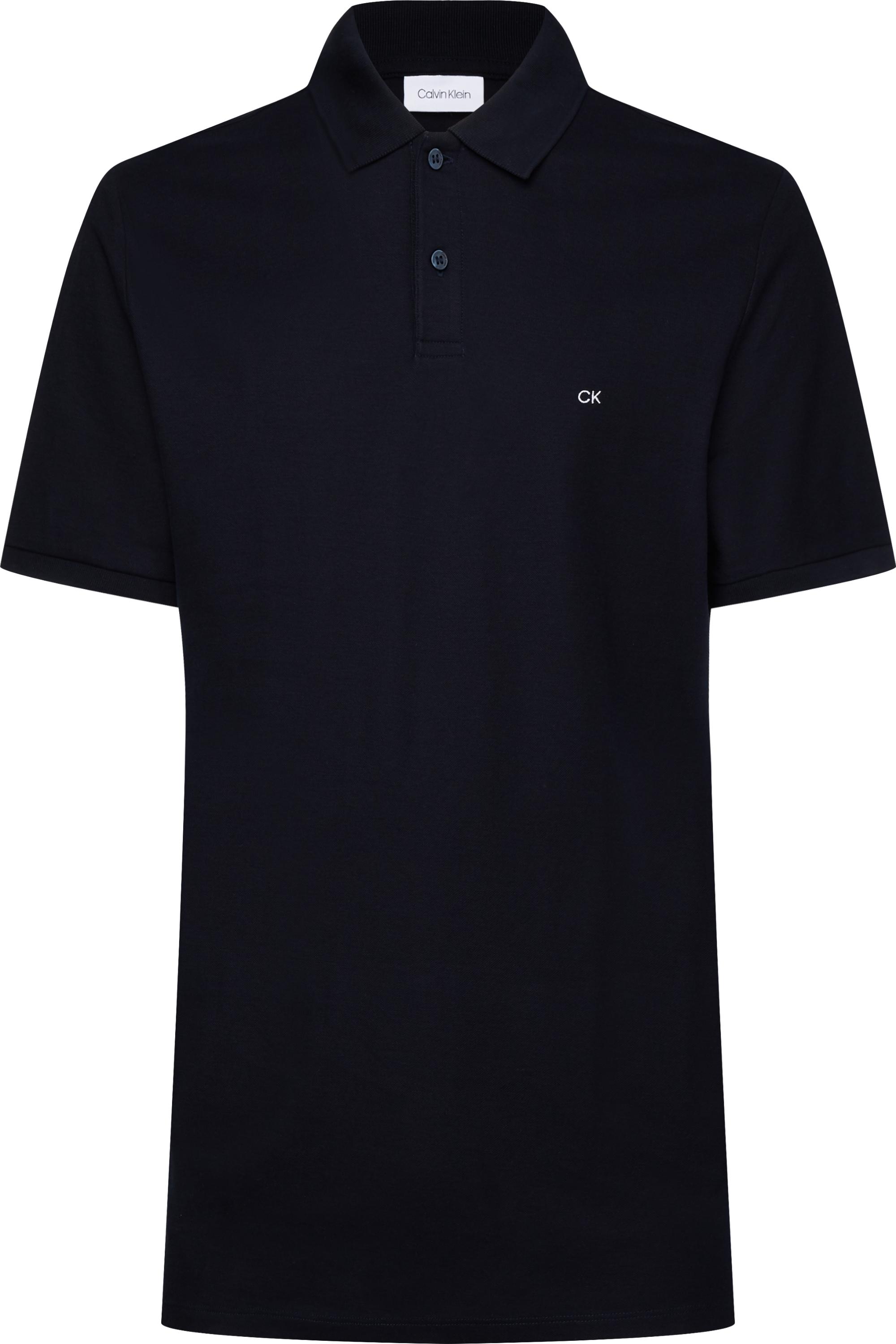 Calvin Klein Cotton Navy Pique Slim-fit Polo Shirt in Blue for Men - Lyst