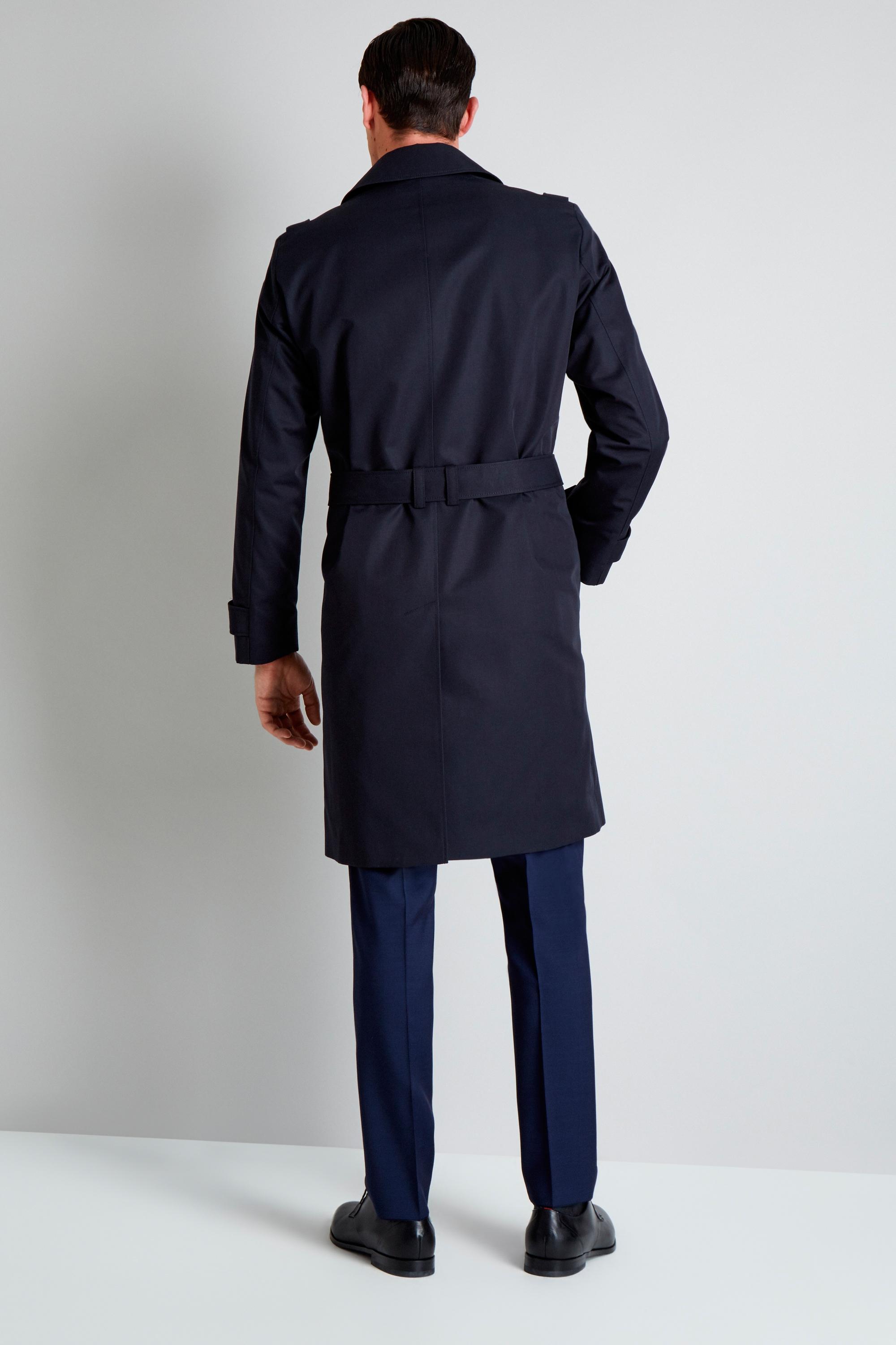 BOSS by HUGO BOSS Hugo By Double Breasted Navy Trench in Blue for Men | Lyst